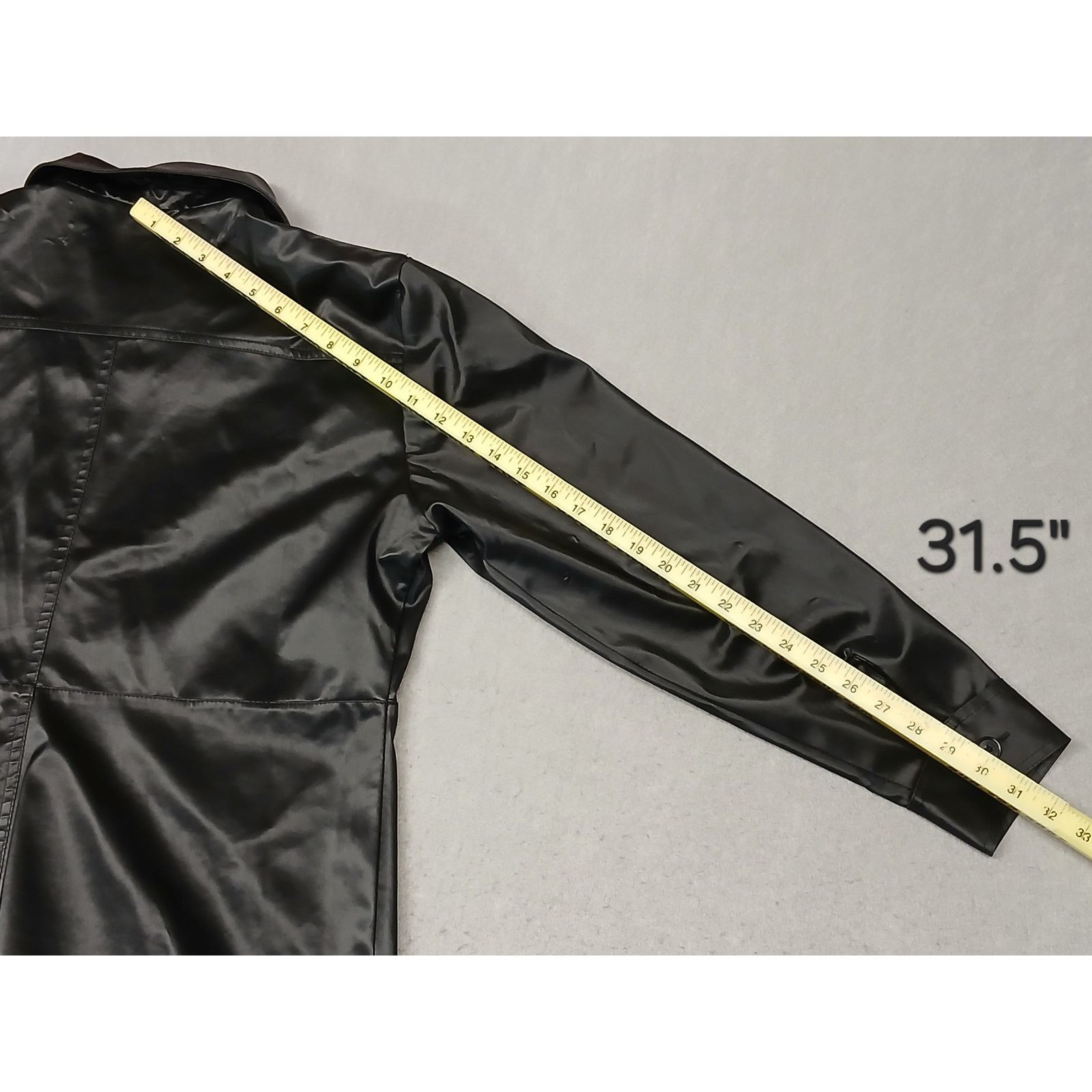 Other RAVE (Large) Women's 90's Black Faux Leather Zip Jacket Size L / US 10 / IT 46 - 8 Thumbnail