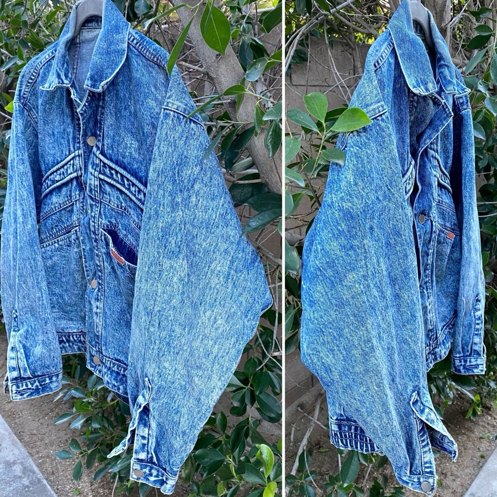 Vintage VINTAGE Bandolino Denim Jacket Acid Wash Cropped Boxy Western Seam 80s 90s Worn Blue Cotton Denim Women Jacket Bandolino Western Casual Vintage Size ONE SIZE - 2 Thumbnail