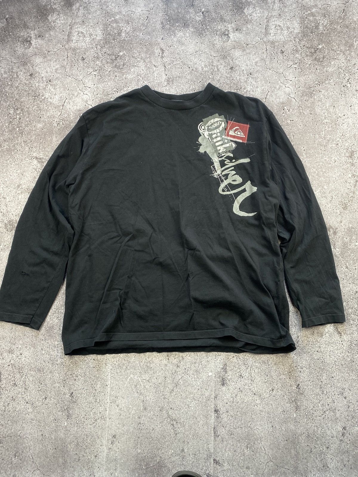 Quiksilver × Vintage QUIKSILVER Y2K CRAZY BLACK SURF SKATER LONGSLEEVE Size US L / EU 52-54 / 3 - 1 Thumbnail