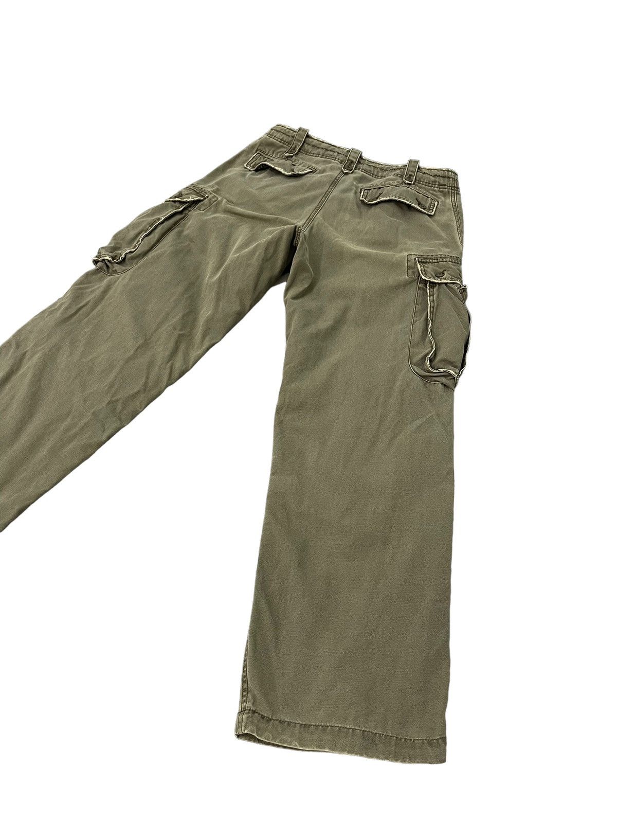 Japanese Brand Wide Cargo Sunny Cloud Cotton Canvas Military 7🟦2 Size US 31 - 12 Thumbnail