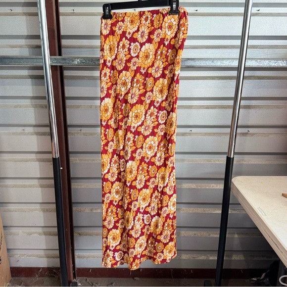 Free People Free People Floral Maxi Skirt in Red and Yellow Sz S Size 24" / US 00 / IT 34 - 4 Thumbnail