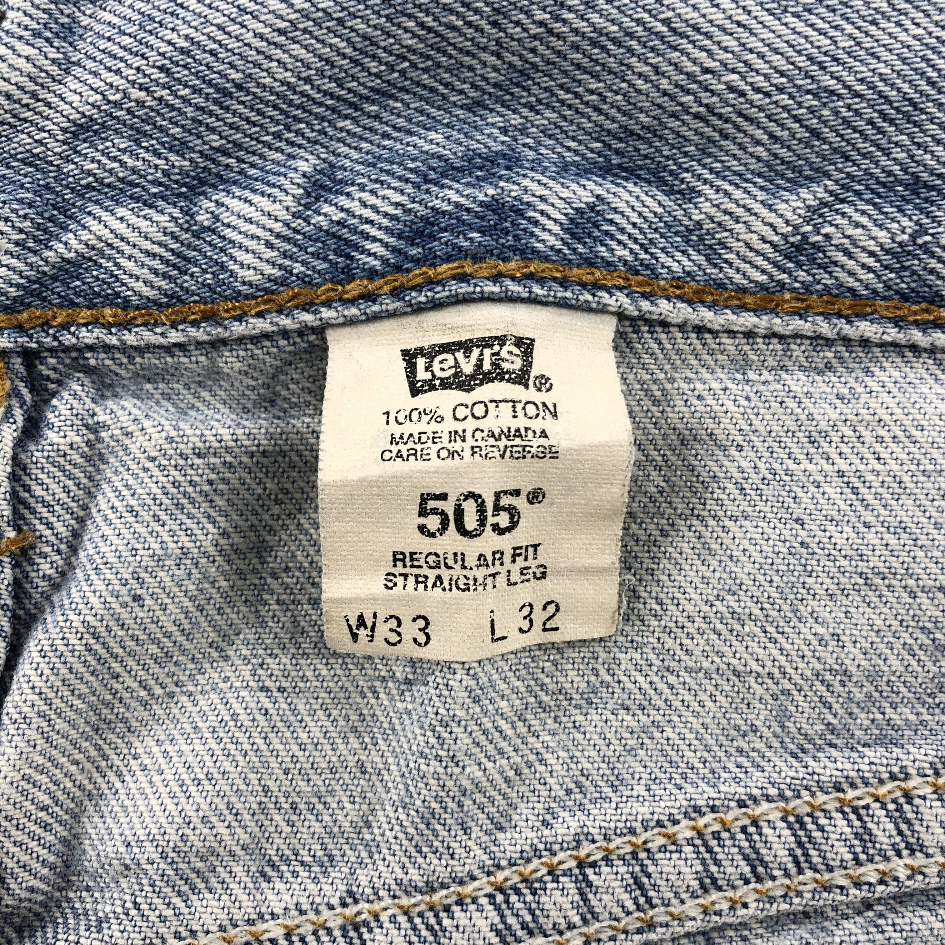 Levi's Vintage Levis 505 Jeans Faded Blue Medium Wash KJ562 Size US 31 - 10 Thumbnail