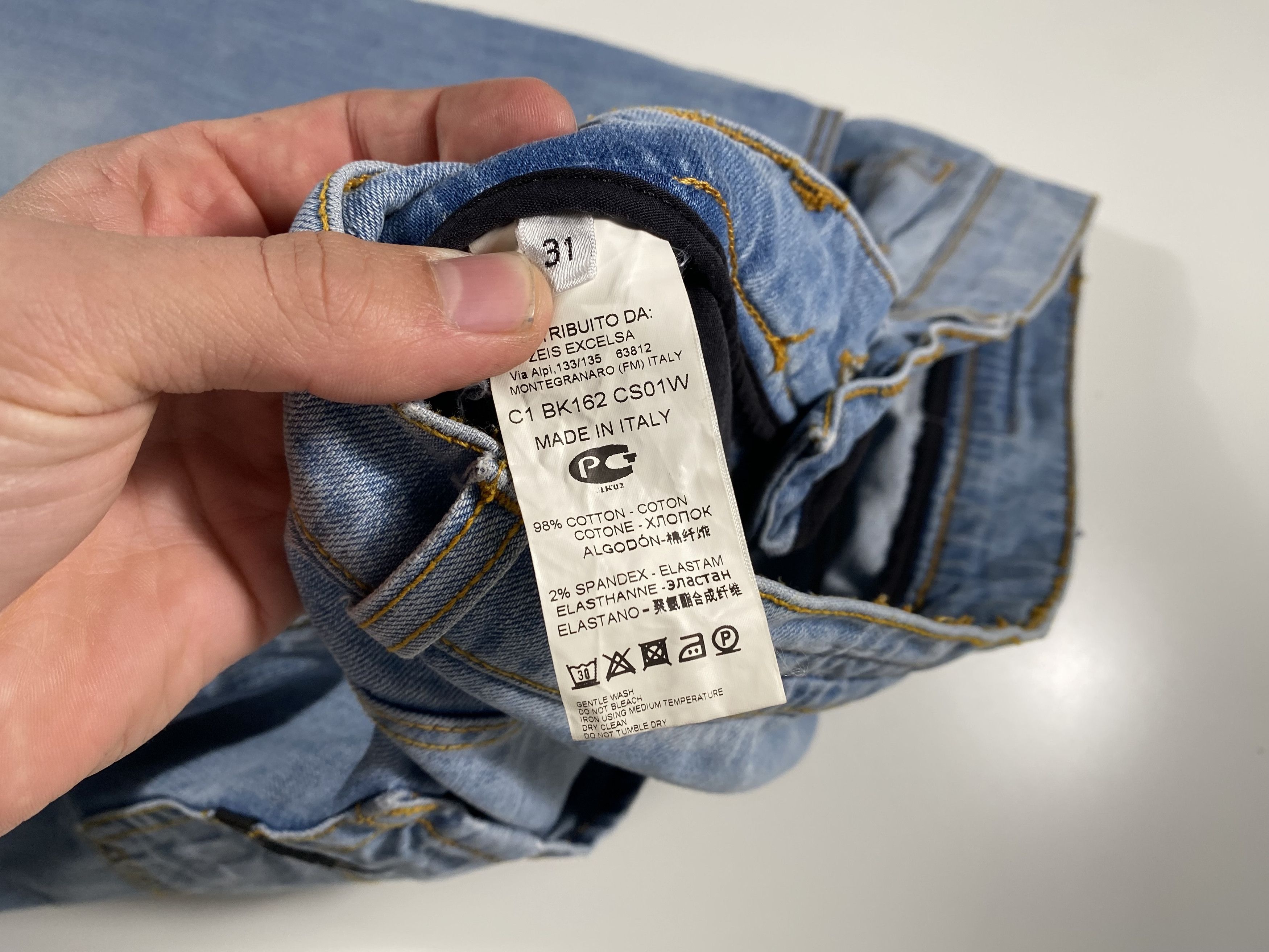 Dirk Bikkembergs Dirk Bikkembergs Slim Straight Leg Light Wash Jeans 32x28 Size US 32 / EU 48 - 5 Thumbnail