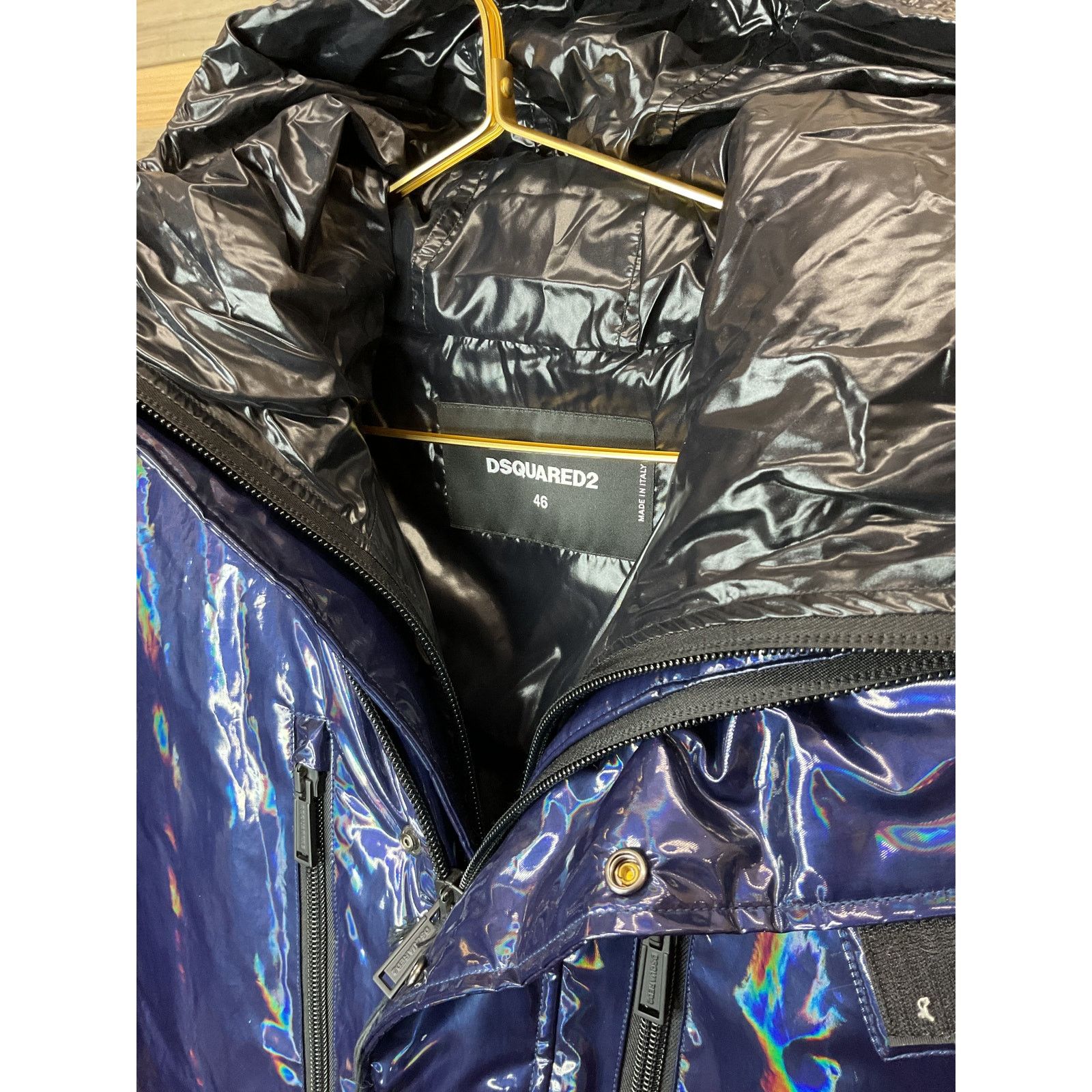 Dsquared2 DSQUARED2 NWT Glossy Blue Parka Jacket Coat Mens IT 46 US 36 Size US S / EU 44-46 / 1 - 8 Thumbnail