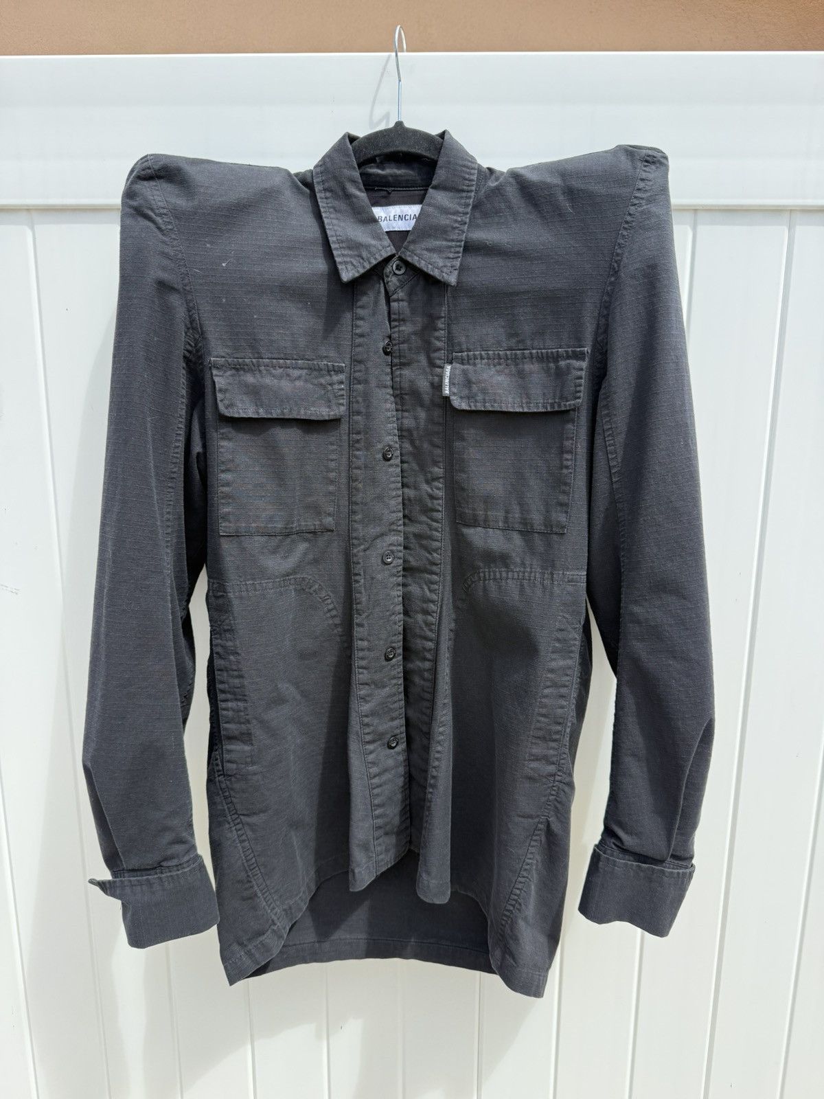 Balenciaga Balenciaga padded shoulder M65 style jacket Size US S / EU 44-46 / 1 - 1 Thumbnail