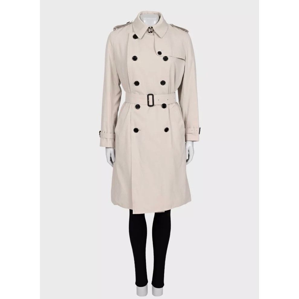 Burberry Burberry White Double-Breasted Trench Coat XL Size XL / US 12-14 / IT 48-50 - 1 Thumbnail
