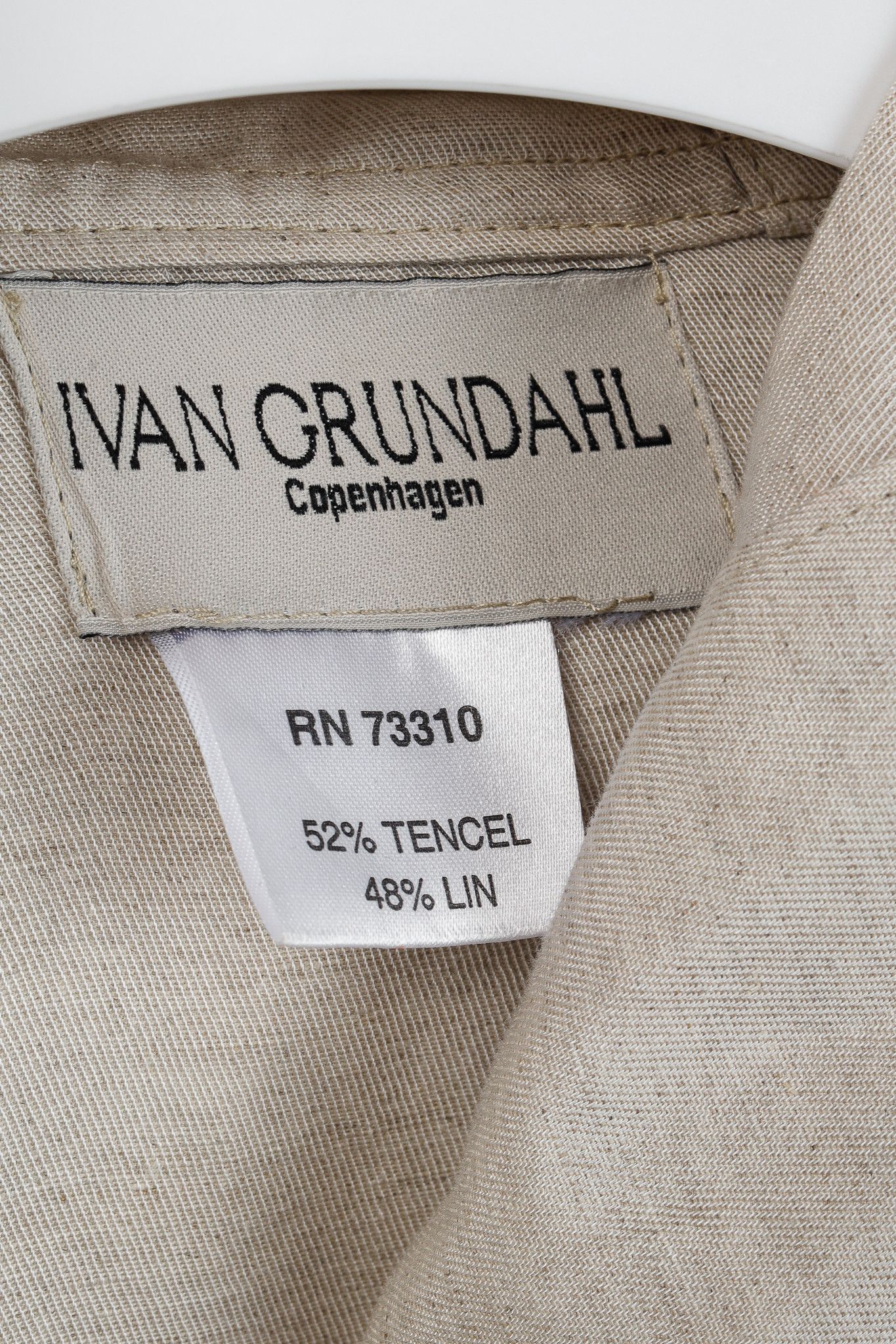 Ivan Grundahl Ivan Grundahl Beige Linen Oversized Hooded Coat Size XL / US 12-14 / IT 48-50 - 5 Thumbnail