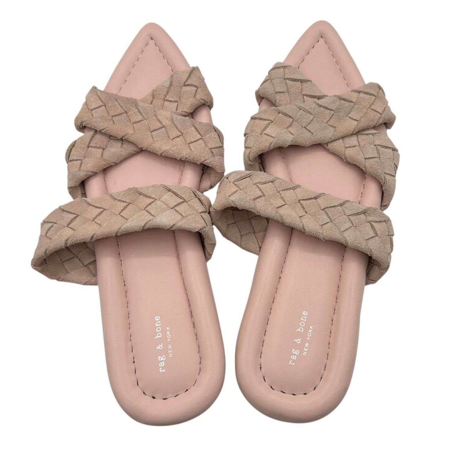 Rag & Bone Rag & Bone Pink Woven Slide Sandals Flat Mule Shoes Size 7.5 Size US 7.5 / IT 37.5 - 6 Thumbnail