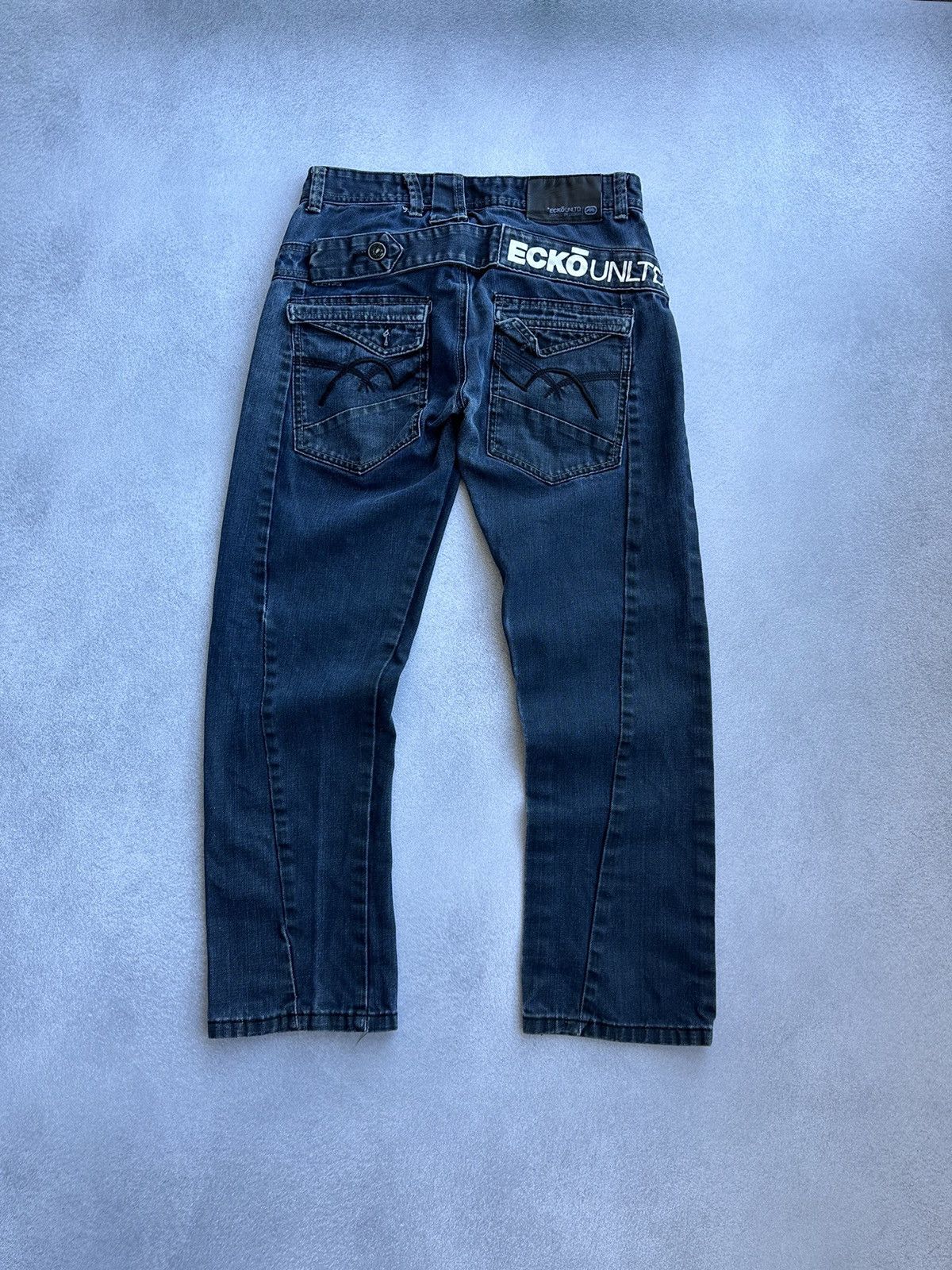 Ecko Unltd. × Vintage Vintage ECKo Unltd Buckle Back Japanese Jeans Size US 29 - 1 Thumbnail