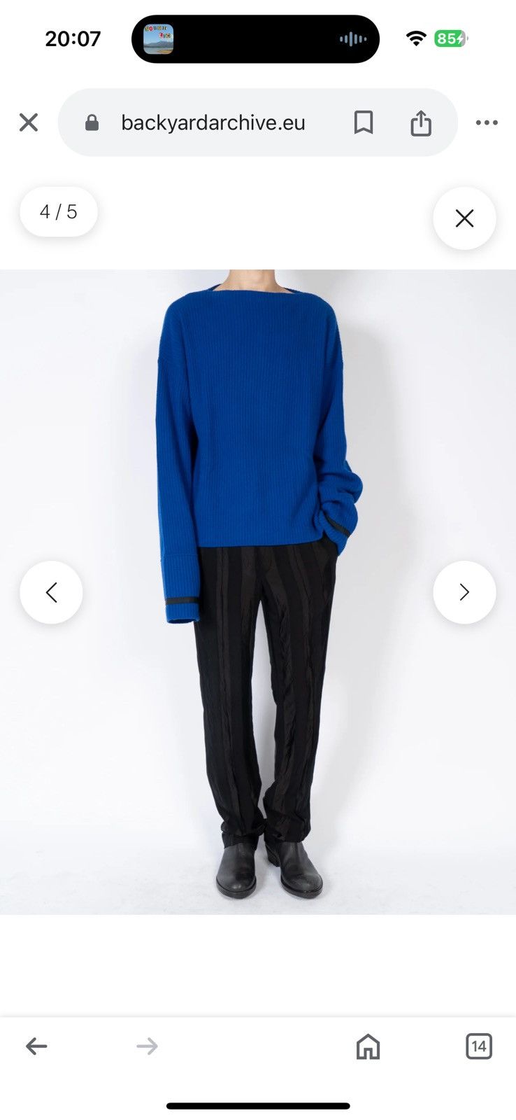 Haider Ackermann Stunning blue oversized Haider Ackermann top (fits S-XXL) Size US S / EU 44-46 / 1 - 8 Thumbnail