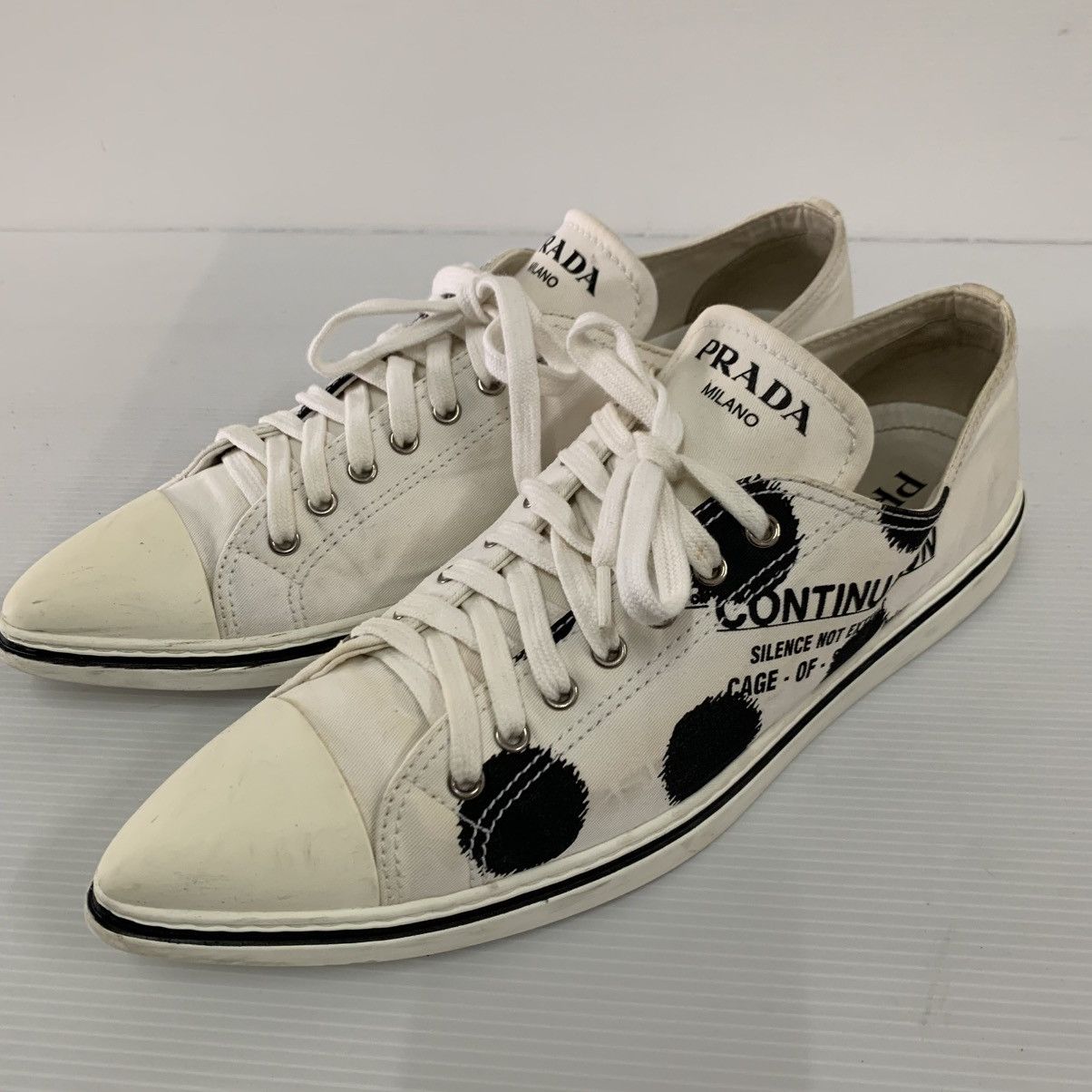 Prada PRADA POINTED-TOE GABARDINE WITH PRINT Shoes Size US 6.5 / EU 39-40 - 1 Thumbnail