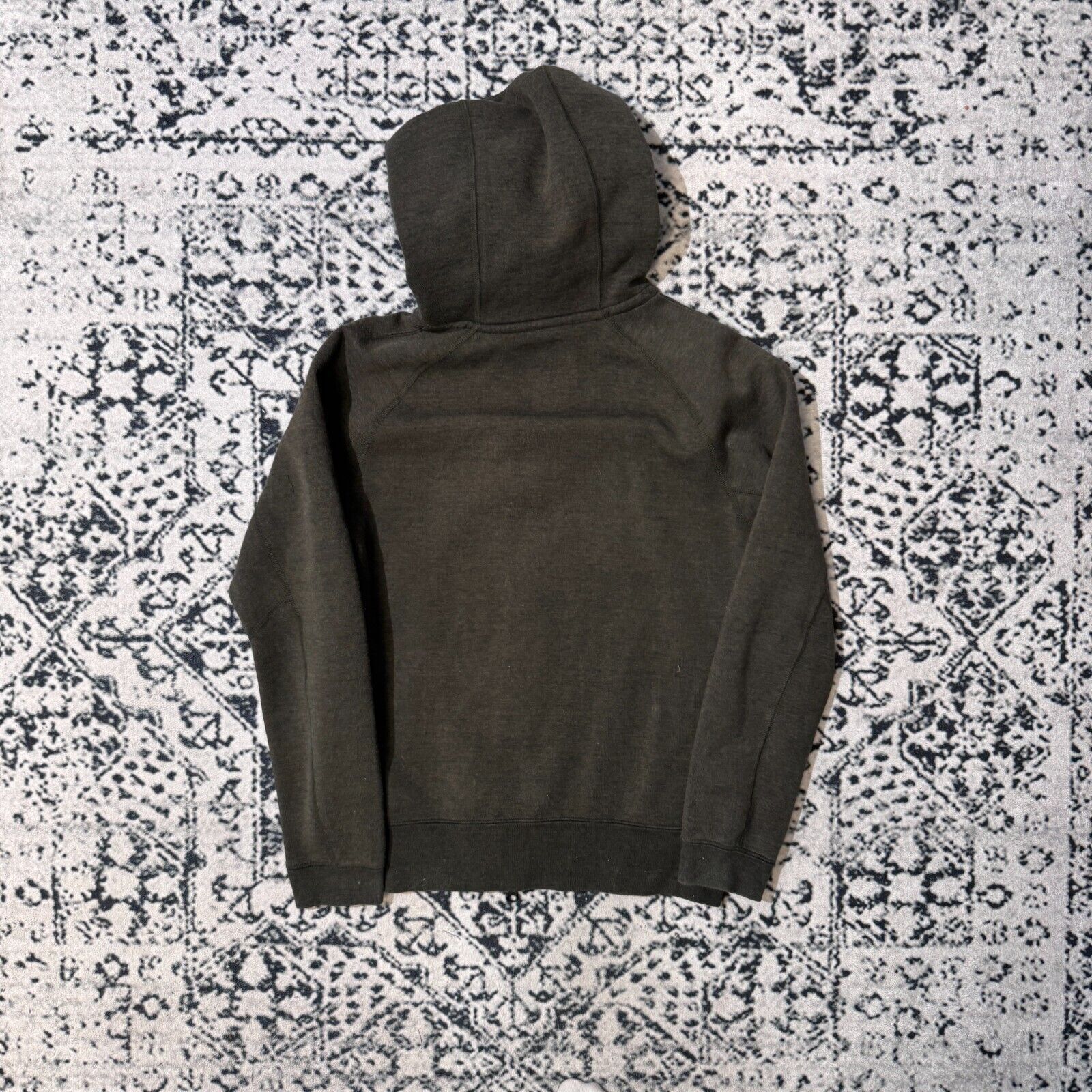 Nike × Vintage Vintage Nike Khaki Cotton Hoodie Size S Tech Fleece Drill Size US S / EU 44-46 / 1 - 8 Thumbnail