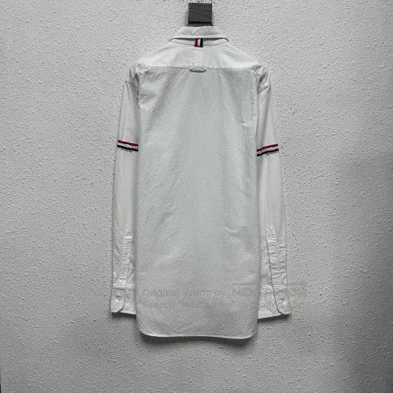 Thom Browne Thom Browne Striped arm ornament, white Oxford cloth long- Size US XL / EU 56 / 4 - 2 Thumbnail