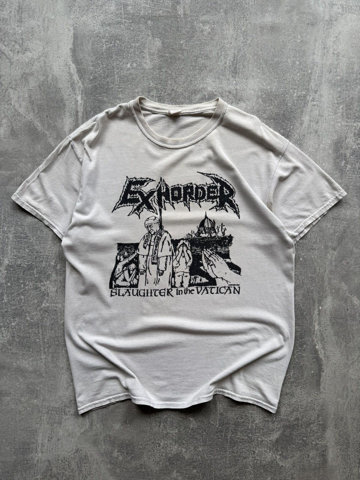 Band Tees × Vintage Vintage Rare Exhorder Slaughter In The Vatican Punk Tee Size US L / EU 52-54 / 3 - 2 Thumbnail