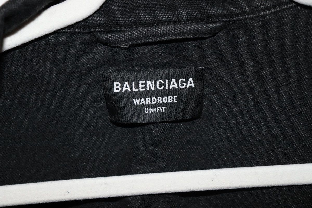 Balenciaga Metal Oversized Denim Jacket 'Black Size US L / EU 52-54 / 3 - 14 Thumbnail