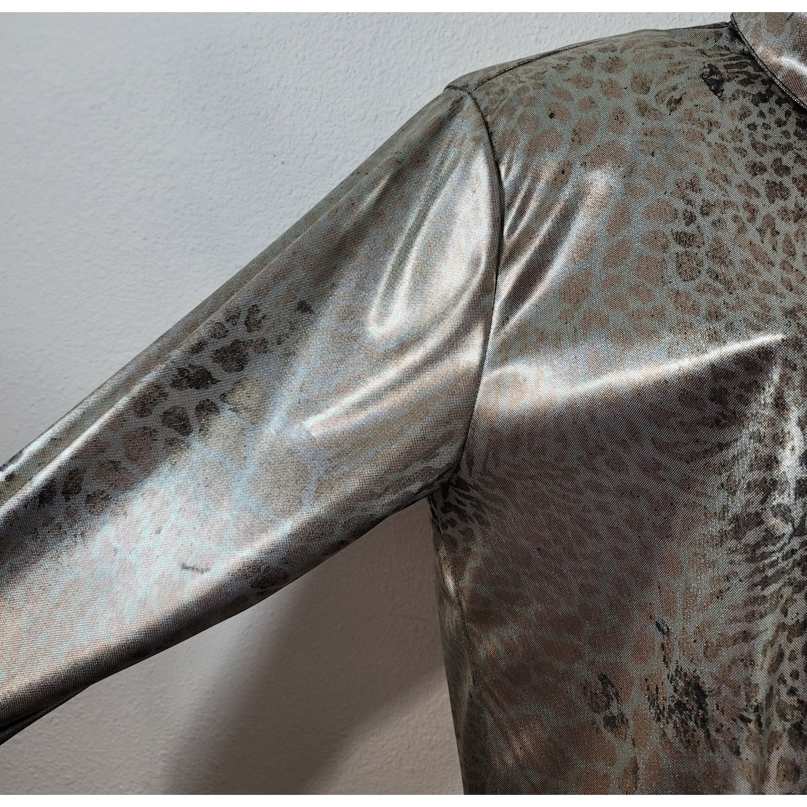 Other VTG Connie Anderson Audio Gold Metallic Animal Print Top XS Size XS / US 0-2 / IT 36-38 - 2 Thumbnail