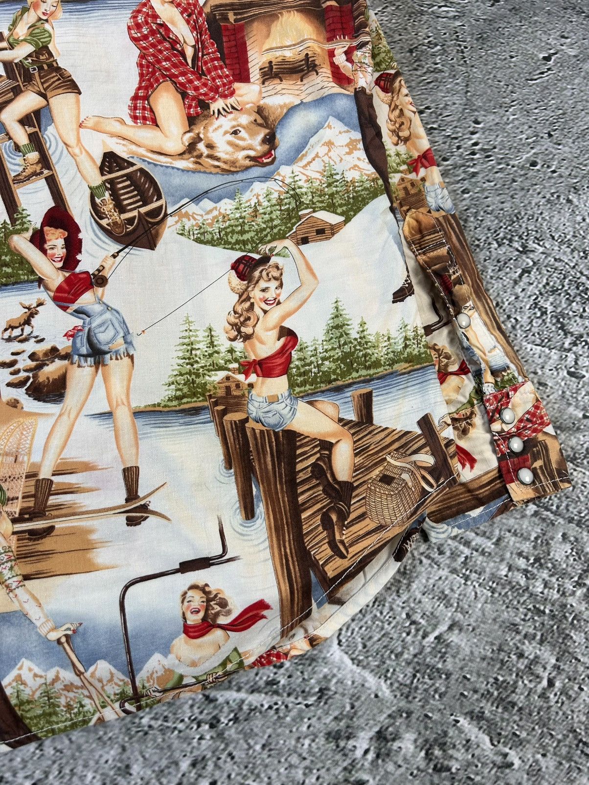 Evisu Evisu shirt button-up playboy style sexy fullprint Size US S / EU 44-46 / 1 - 13 Thumbnail