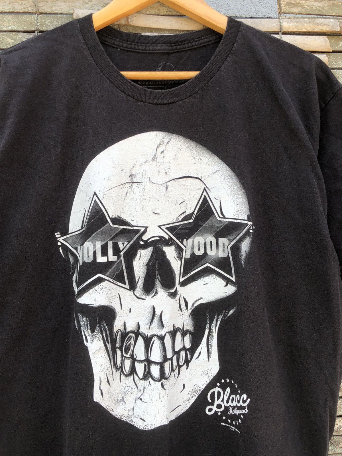 Band Tees Wiz Khalifa x Neff Company Blacc Hollywood Skull Tshirt Size US L / EU 52-54 / 3 - 4 Thumbnail
