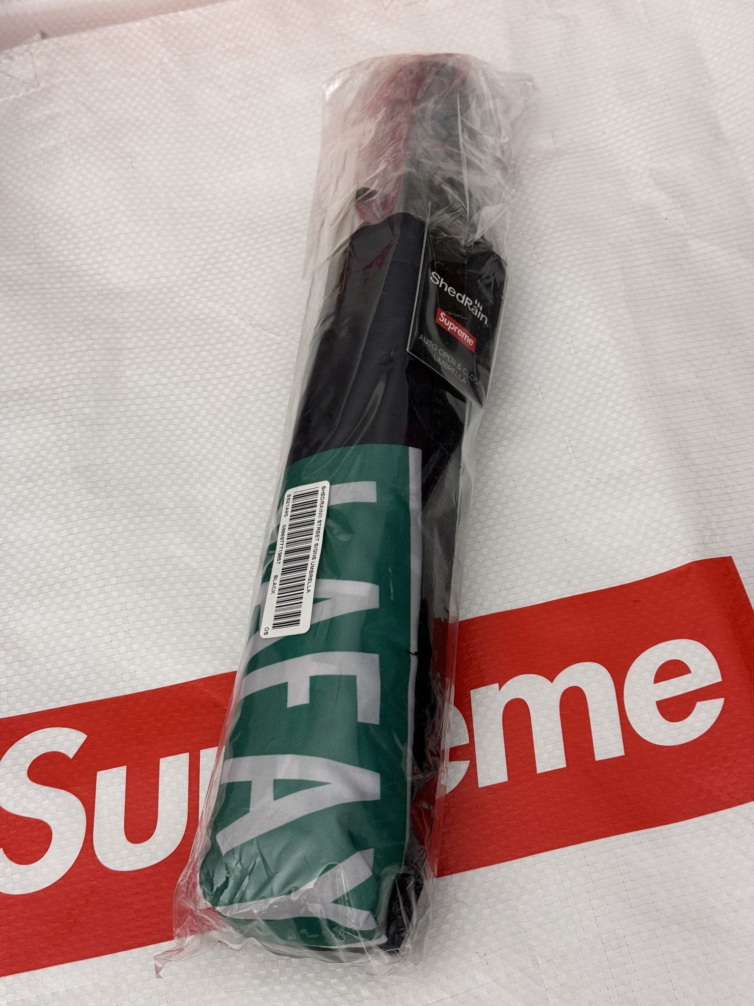 Supreme ShedRain Street Signs Umbrella Black