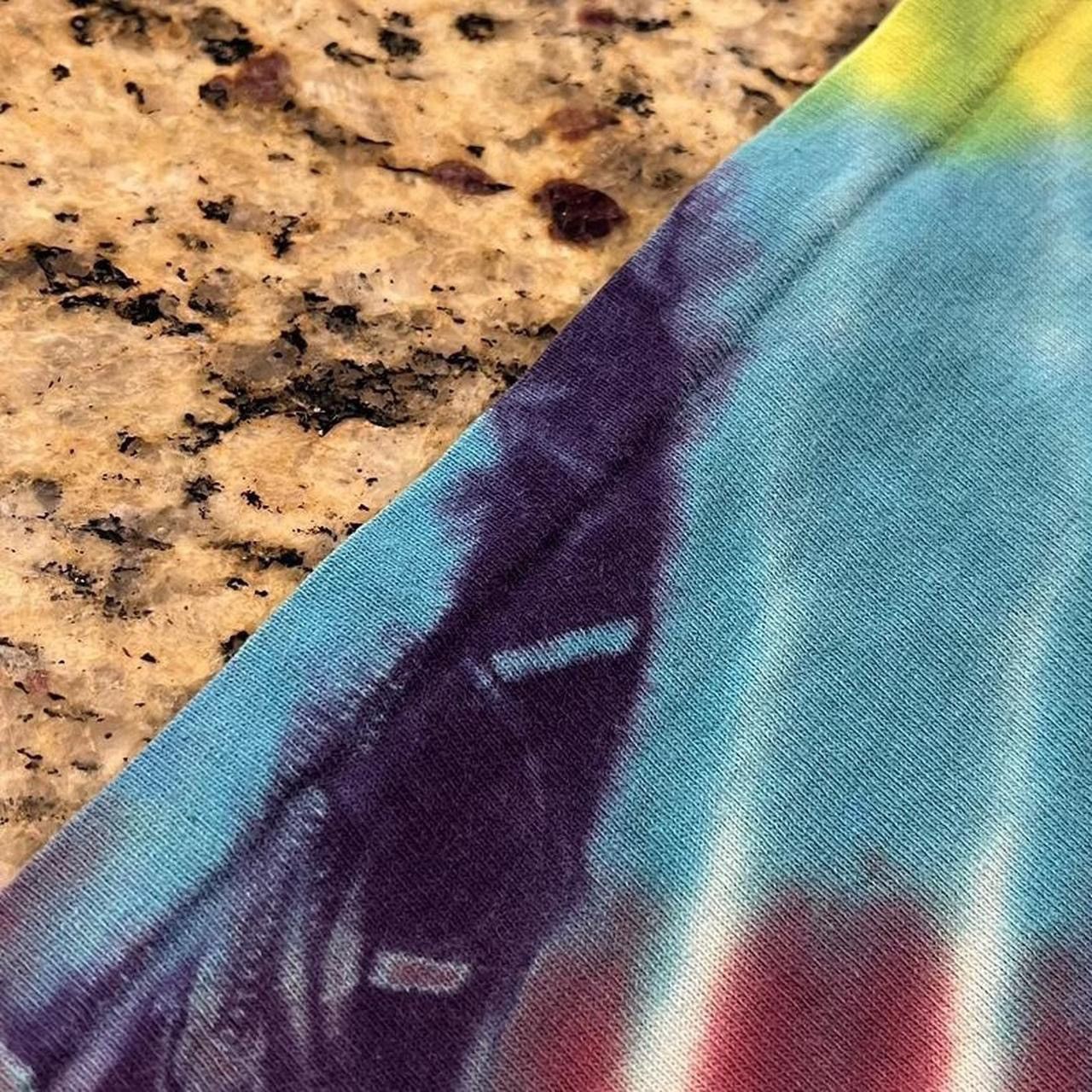 Vintage Vintage 90s Oneita Long Sleeve Fractal Tie Dye Blank Tshirt Size US L / EU 52-54 / 3 - 5 Thumbnail