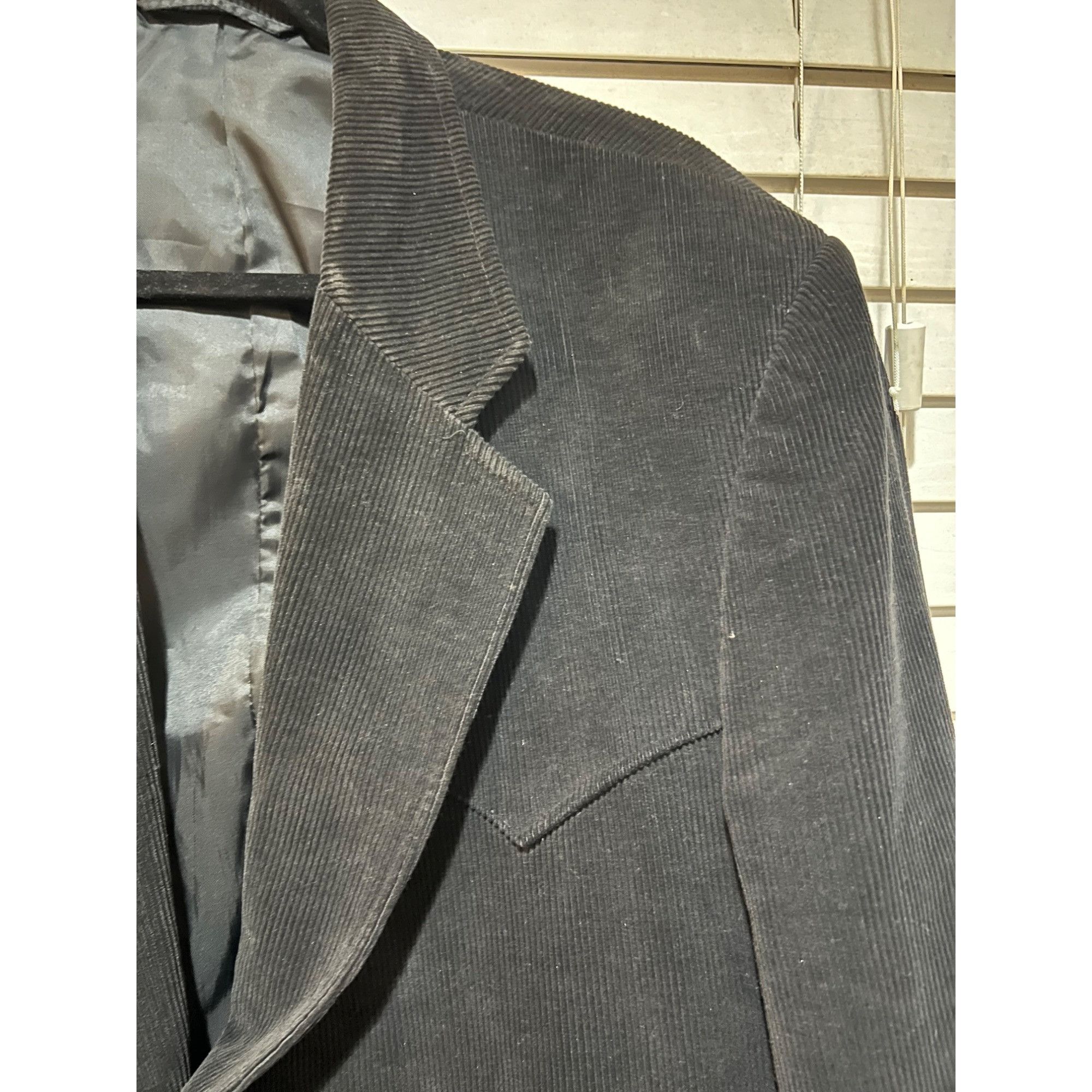 Other Circle S Texas Western Black Corduroy Blazer Sport Coat - Si Size 44L - 3 Thumbnail