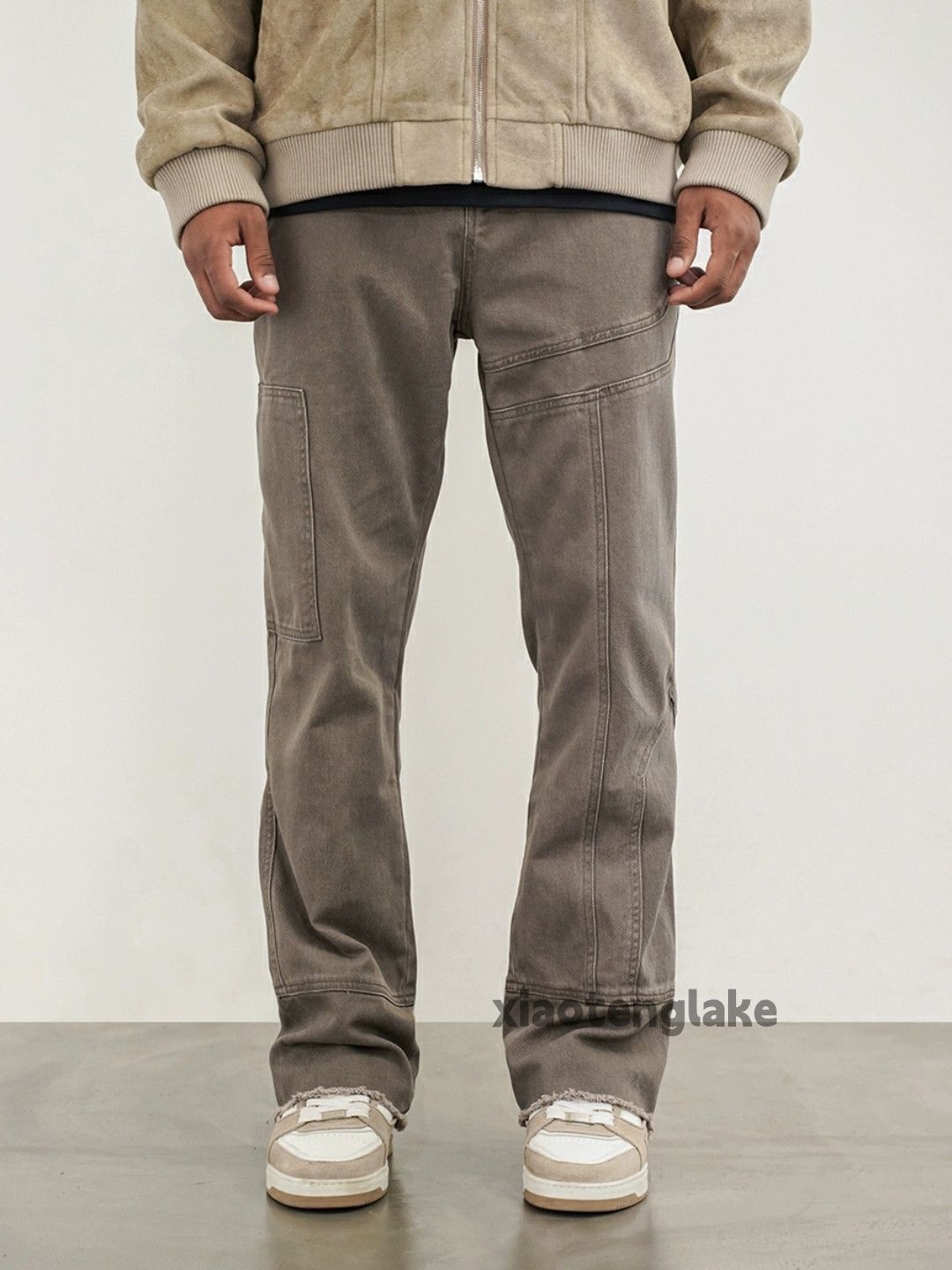 Designer × Japanese Brand × Vintage washed faded cleanfit yuppie bootcut patchwork pants Size US 30 / EU 46 - 2 Thumbnail