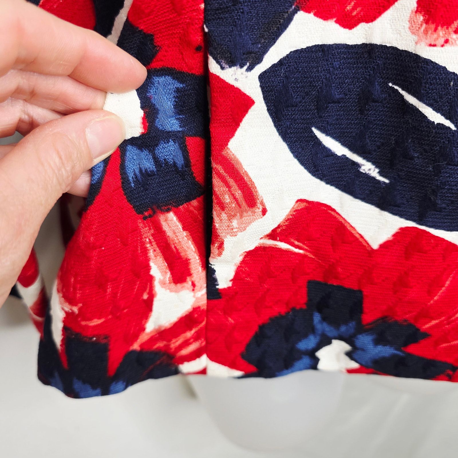 Other Ruby Rd. Blue & Red Floral Print 3/4 Sleeve Jacket Size 14 Size XL / US 12-14 / IT 48-50 - 10 Thumbnail