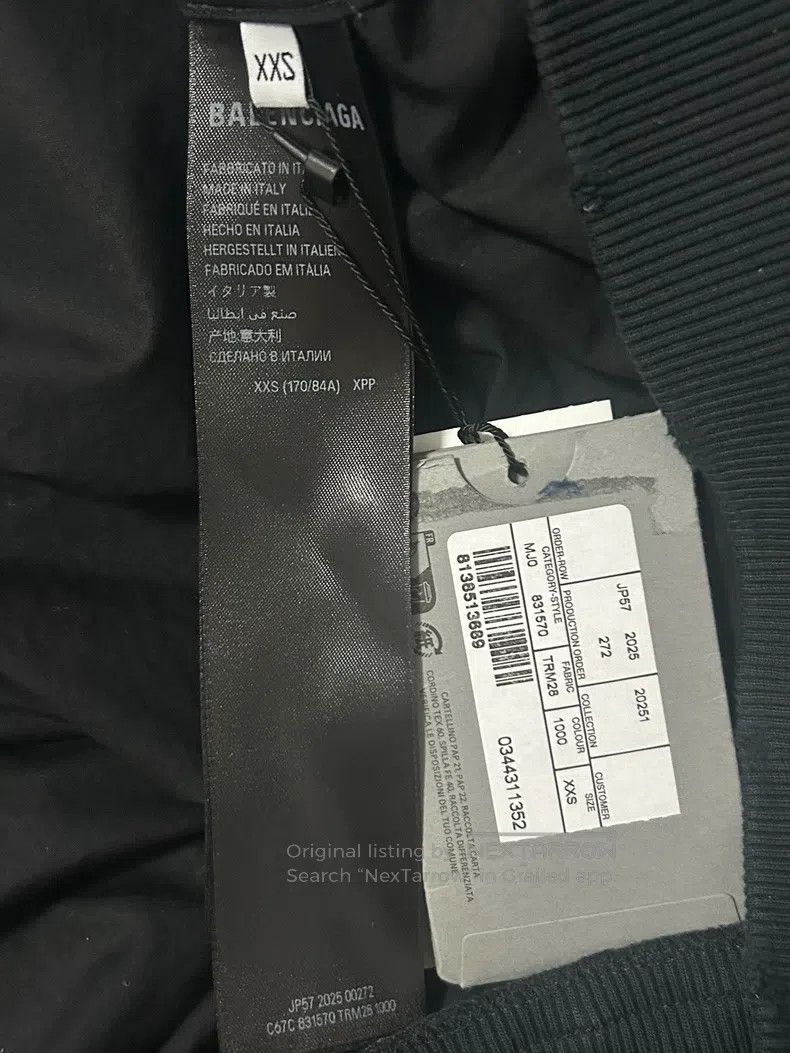 Balenciaga Balenciaga Fake Two-Piece Black Hooded Zipper Size US XXS / EU 40 - 5 Thumbnail