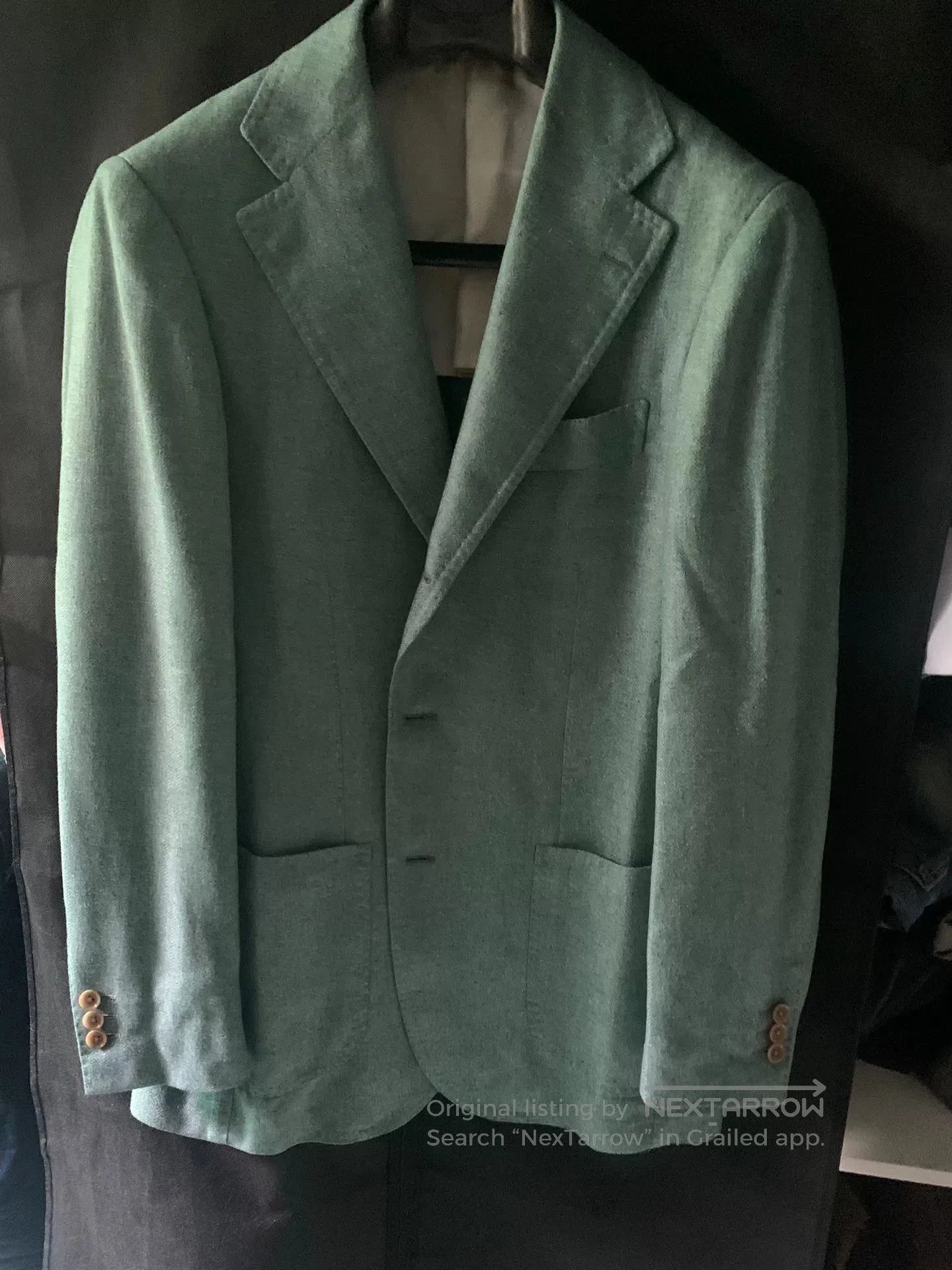Ring Jacket elegant light green silk suit jacket. Size US M / EU 48-50 / 2 - 1 Thumbnail