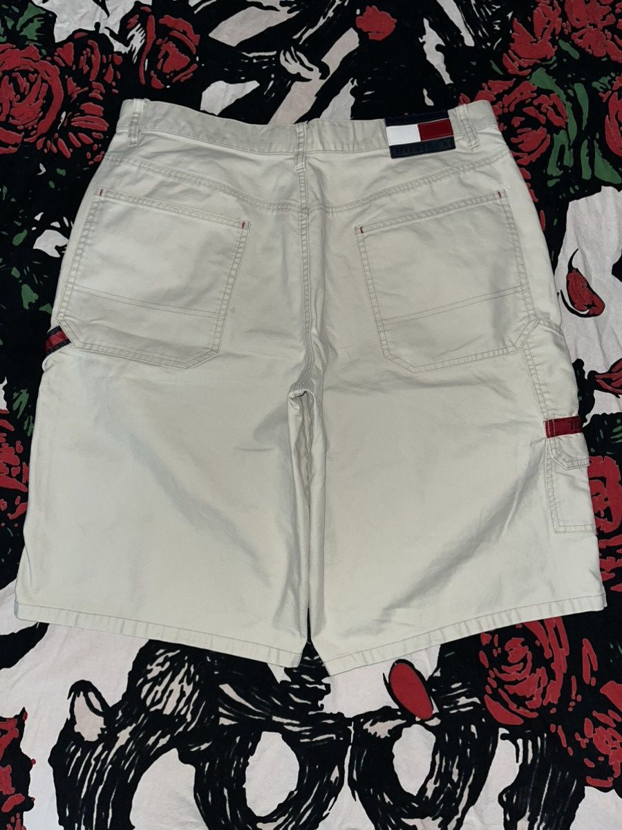 Tommy Hilfiger Crazy Y2K Baggy Skater Stash Pocket Cream Carpenter Shorts Size US 36 / EU 52 - 4 Thumbnail