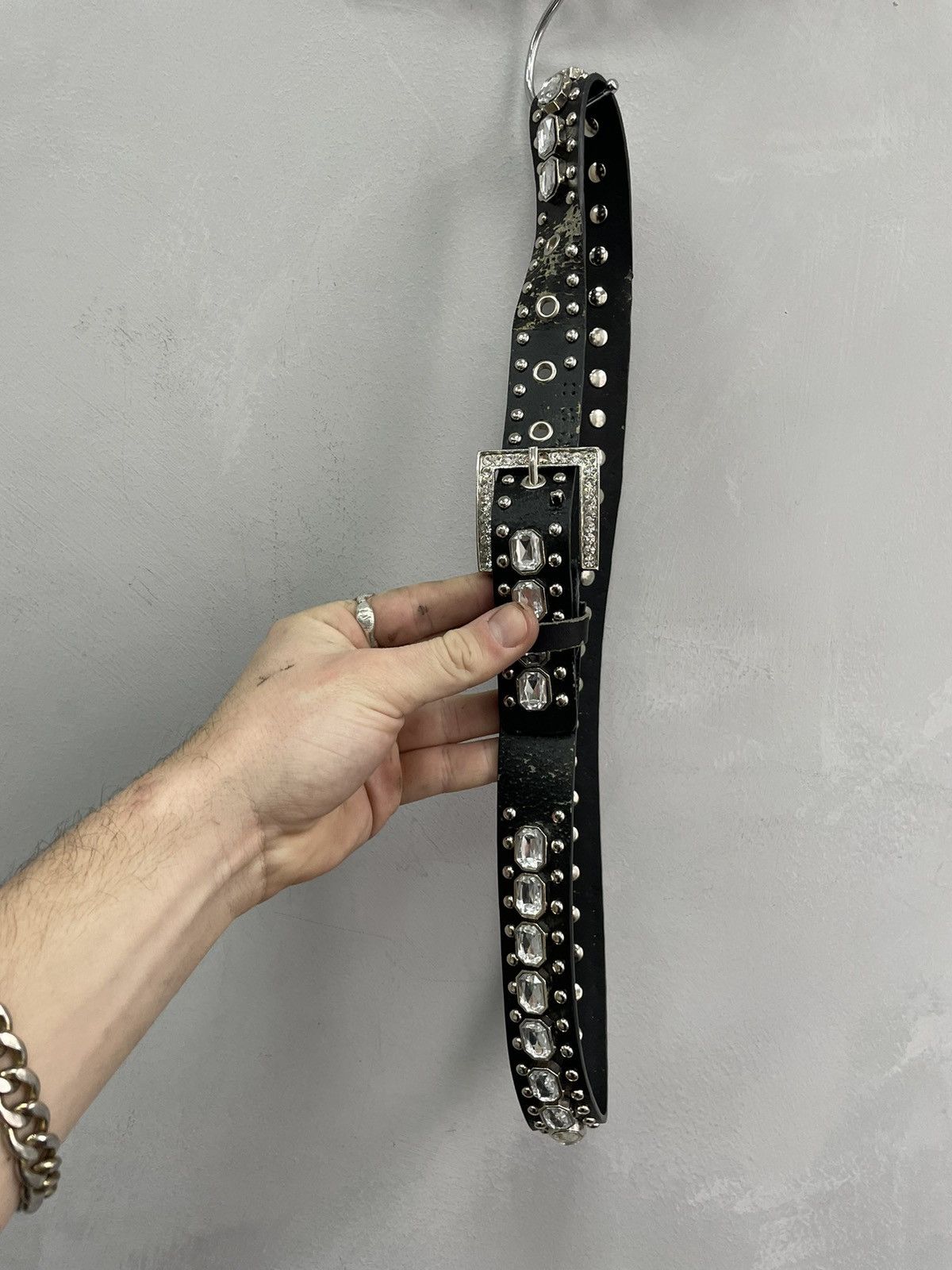 Hysteric Glamour × Vintage VINTAGE AVANT-GARDE GOTHIC LEATHER BELT RICK OWENS STYLE Size ONE SIZE - 2 Thumbnail