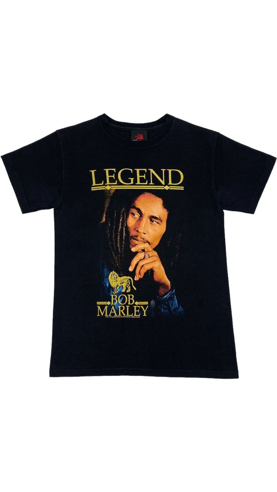 image of Band Tees x Bob Marley 2007 Bob Marley Legend Loin Zion Rootswear Reggae in Black (Size Small)