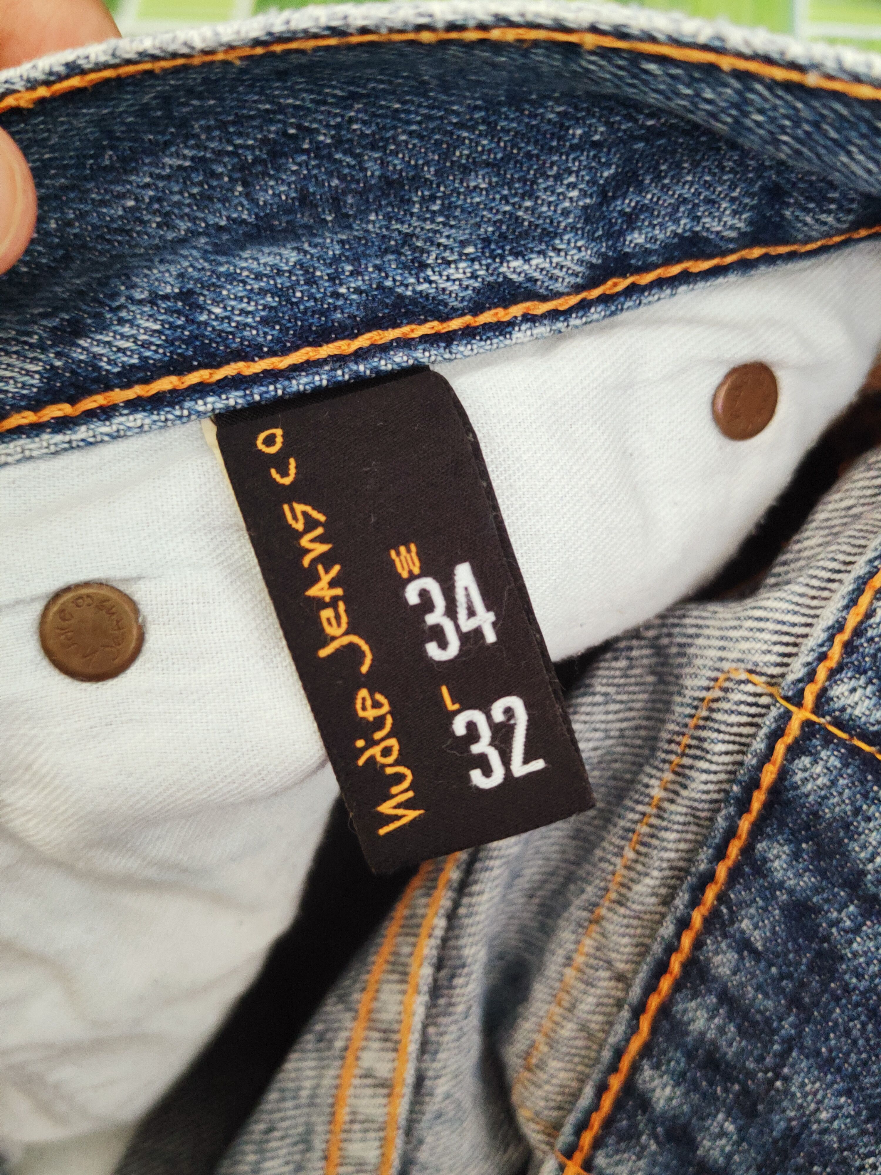 Japanese Brand Nudie Jeans Blue Distressed Ripped Jeans #S2667 Size US 34 / EU 50 - 17 Thumbnail