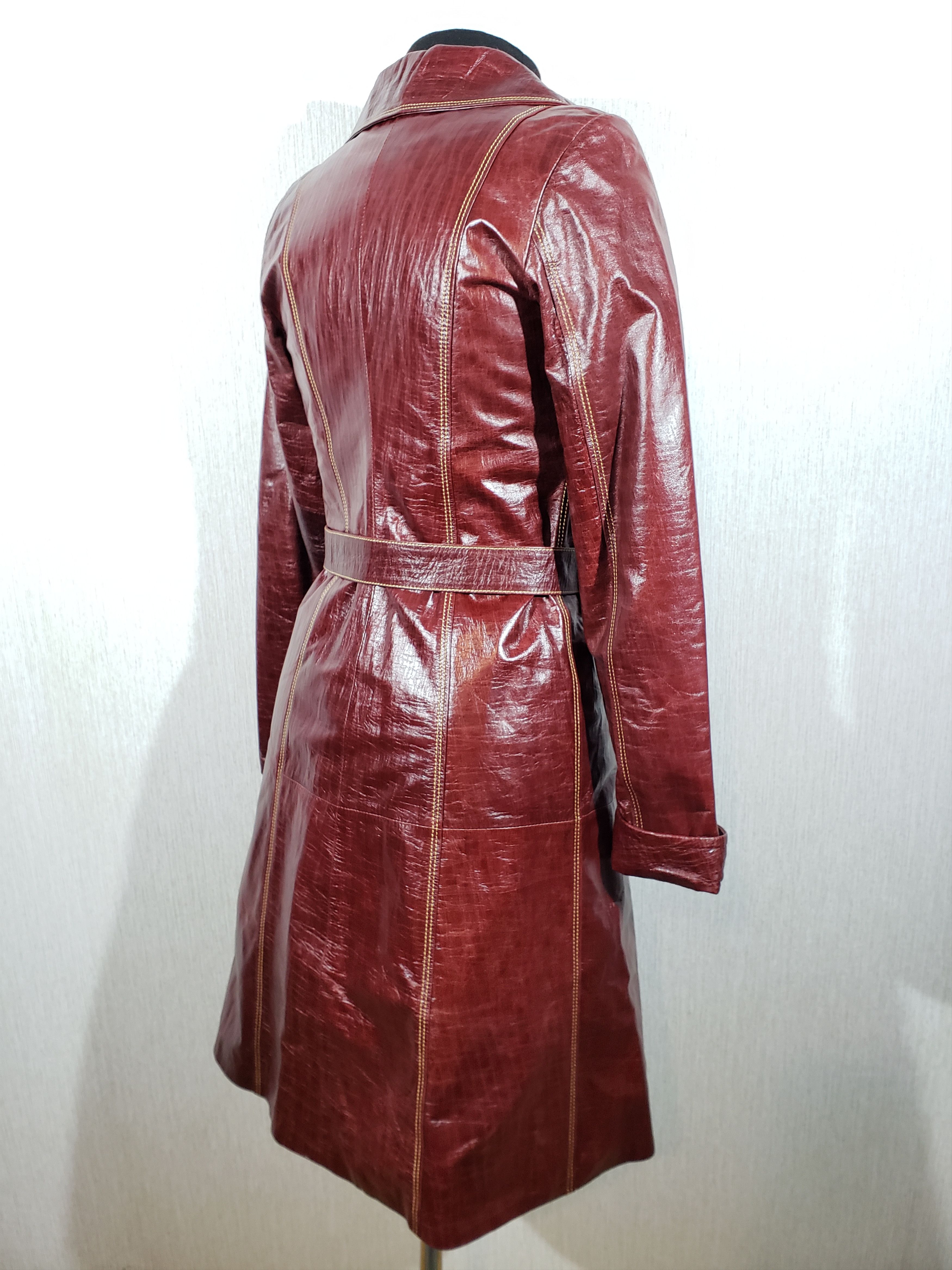 Other Brown women's coat made of genuine leather. Size M / US 6-8 / IT 42-44 - 5 Thumbnail