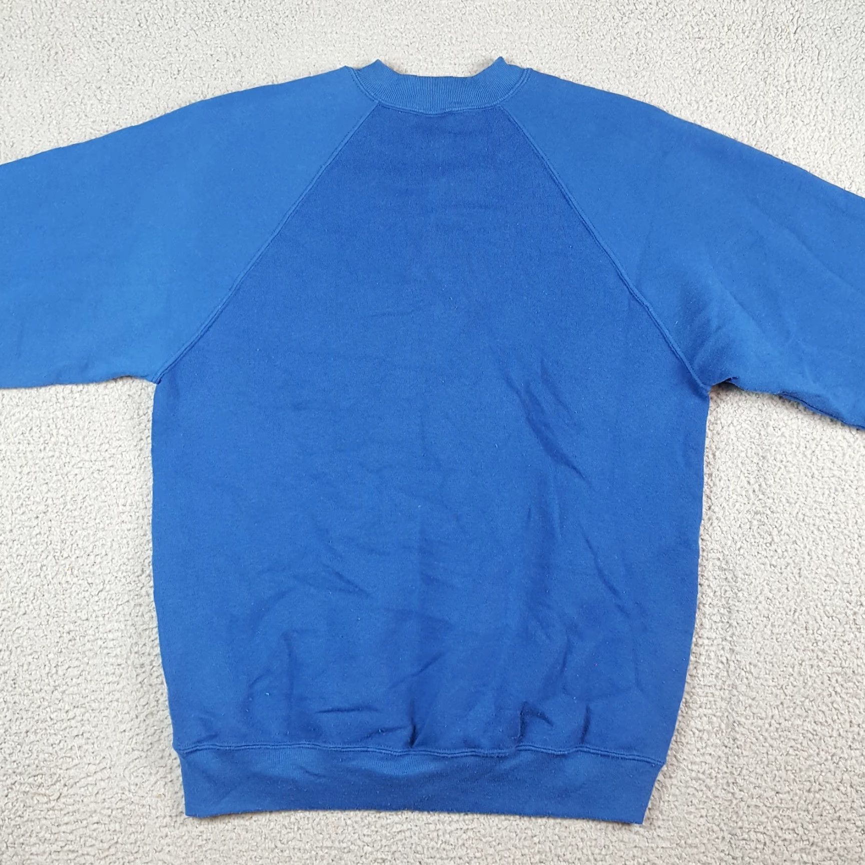 Jerzees Vintage Jerzees Sweatshirt Raglan Sleeve Crewneck Pullover 80s Royal Blue Size L Women Grunge 90s College Athletic solid blue Size L / US 10 / IT 46 - 4 Thumbnail