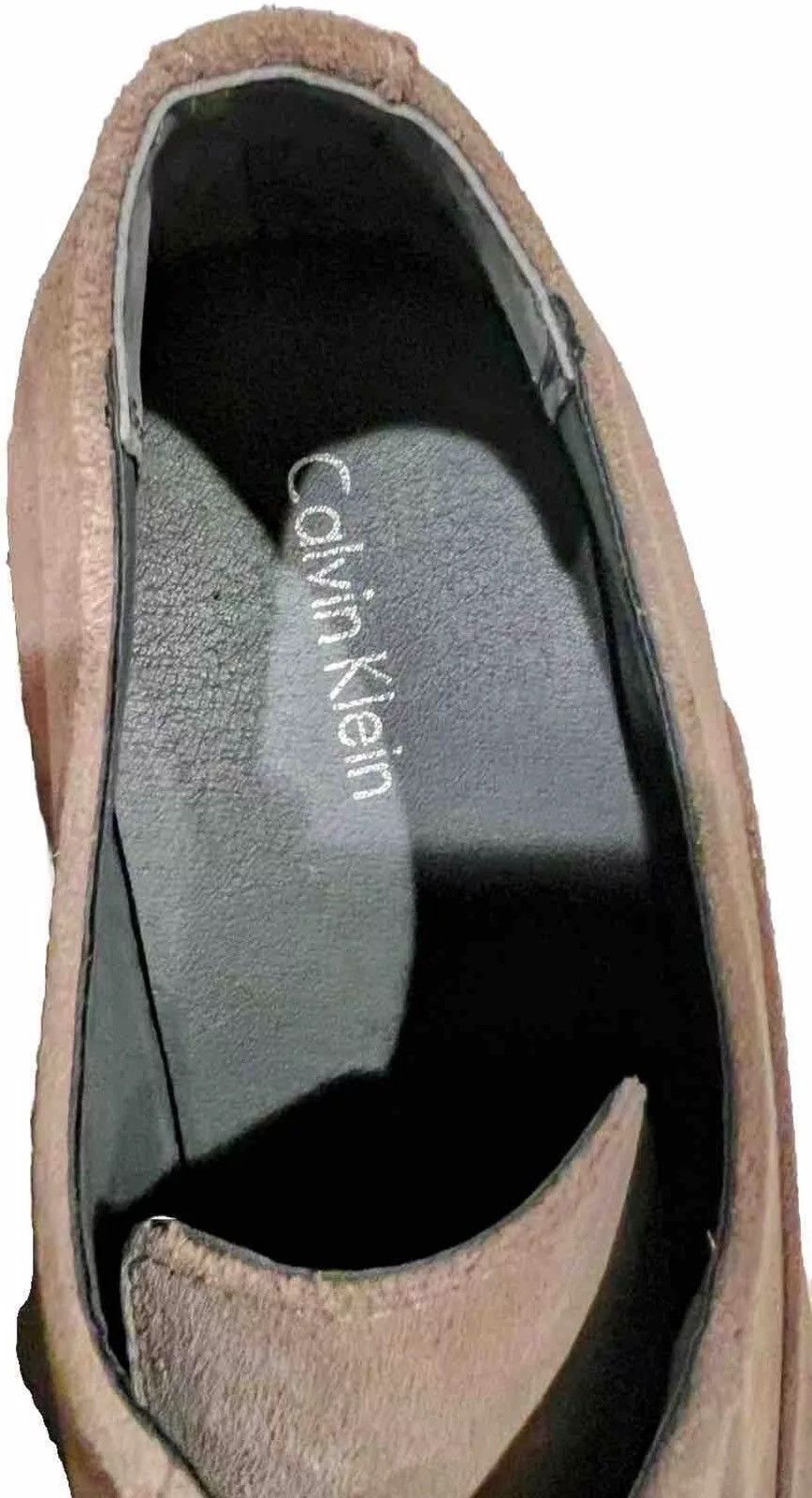 Calvin Klein NEW CALVIN KLINE SUEDE SHOES SIZE 11 SOFT GREY BEIGE LACE UP Size US 11 / EU 44 - 4 Thumbnail