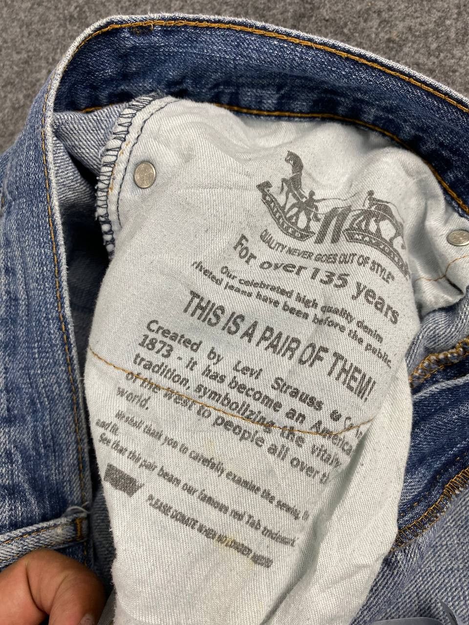 Levi's levis 559 straight leg cut distressed denim Size US 38 / EU 54 - 14 Thumbnail