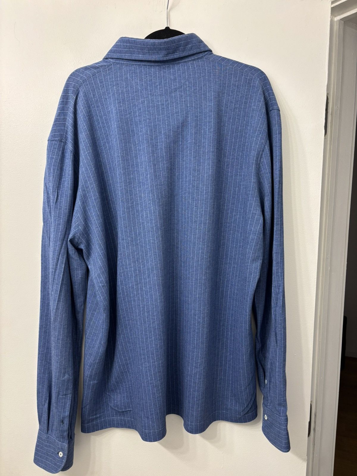Brunello Cucinelli Brunello Cucinelli Mens Blue Polo Shirt Size US XXL / EU 58 / 5 - 2 Thumbnail