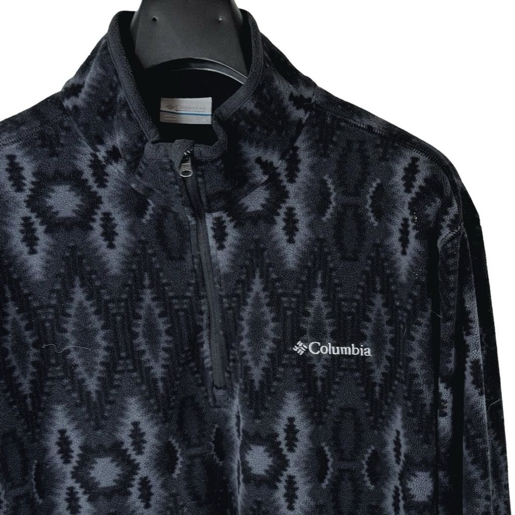 Columbia COLUMBIA Men's Black/Grey 1/4 Zip Fleece Snowflake Design L Size US L / EU 52-54 / 3 - 2 Thumbnail