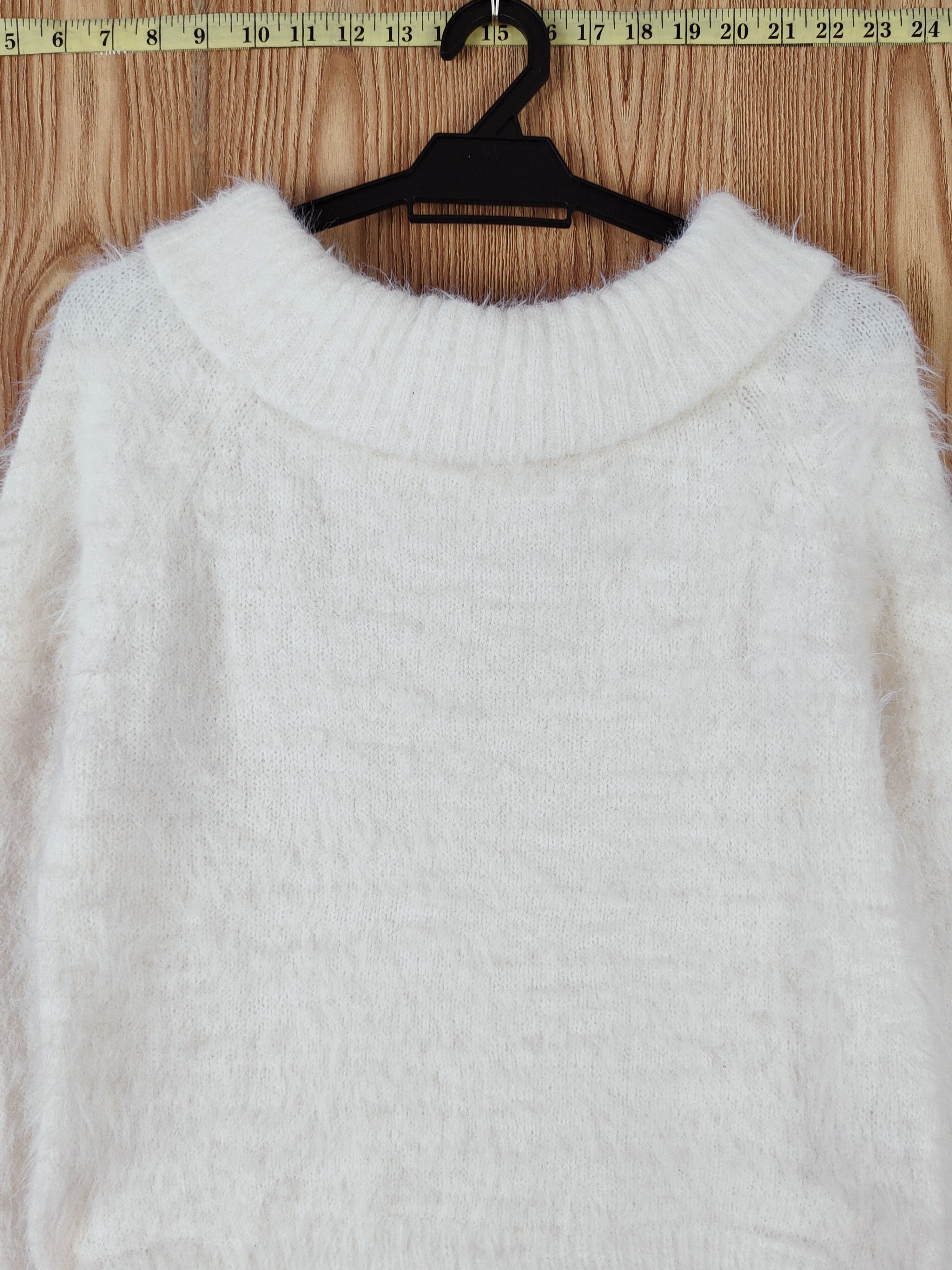 Japanese Brand × Vintage Vintage 💥 Khalita White Fur Mohair Knitwear Size M / US 6-8 / IT 42-44 - 2 Thumbnail