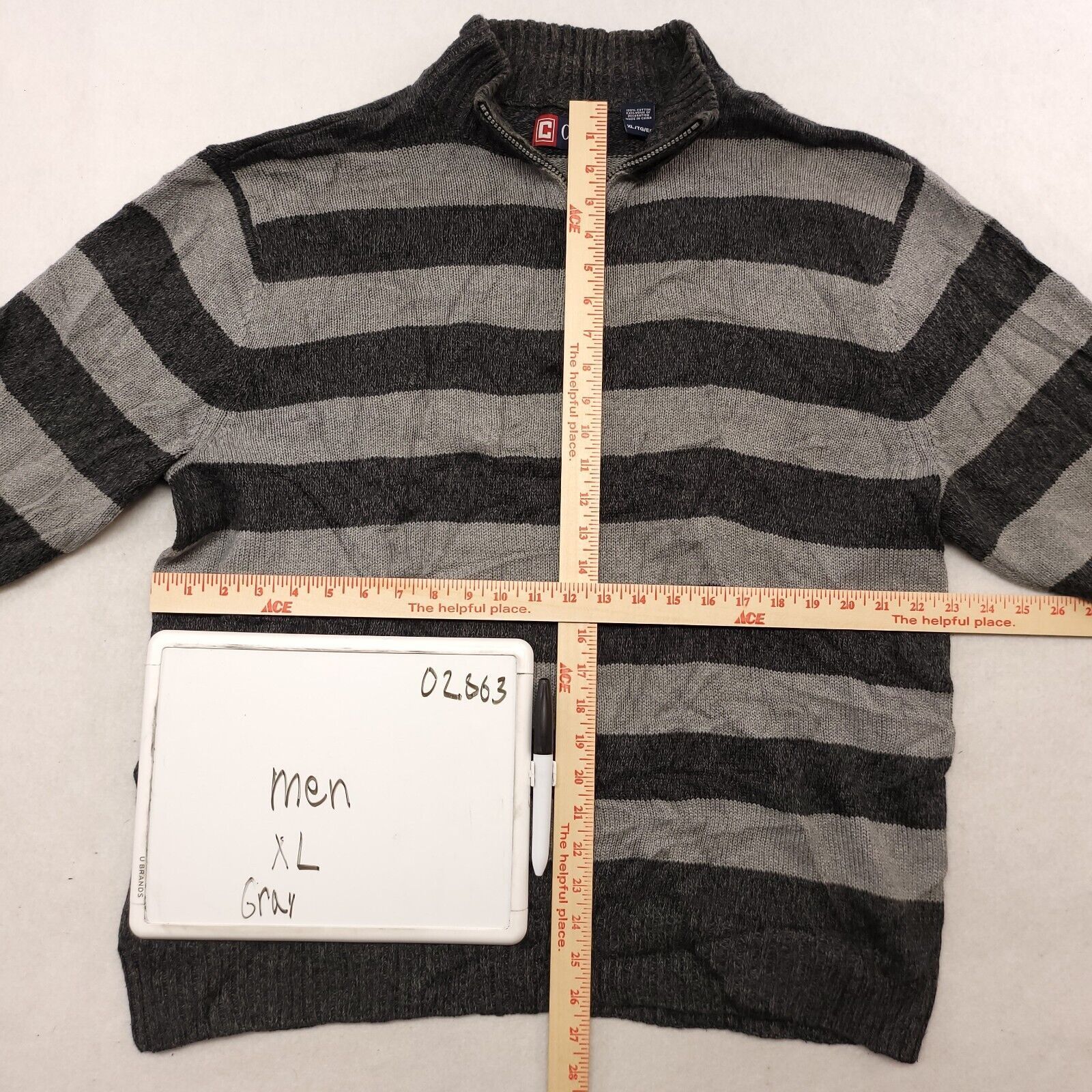 Chaps Chaps Pullover Sweater Mens Size Extra Large XL Gray Black Size US XL / EU 56 / 4 - 6 Thumbnail