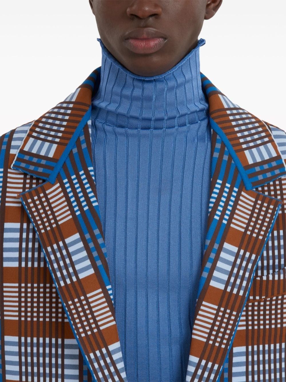 Marni oc11z0525 Plaid-Check Single-Breasted Blazer in Multicolor Size US L / EU 52-54 / 3 - 5 Thumbnail