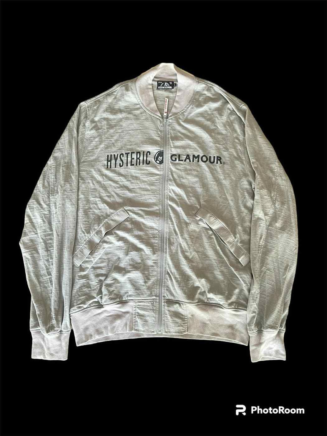 Pre-owned Hysteric Glamour X Vintage Hysteric Glamour Center Spellout Zipper Jacket In Grey