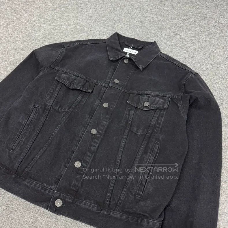 Balenciaga Balenciaga Crystal Logo Denim Jacket Size XS / US 0-2 / IT 36-38 - 3 Thumbnail