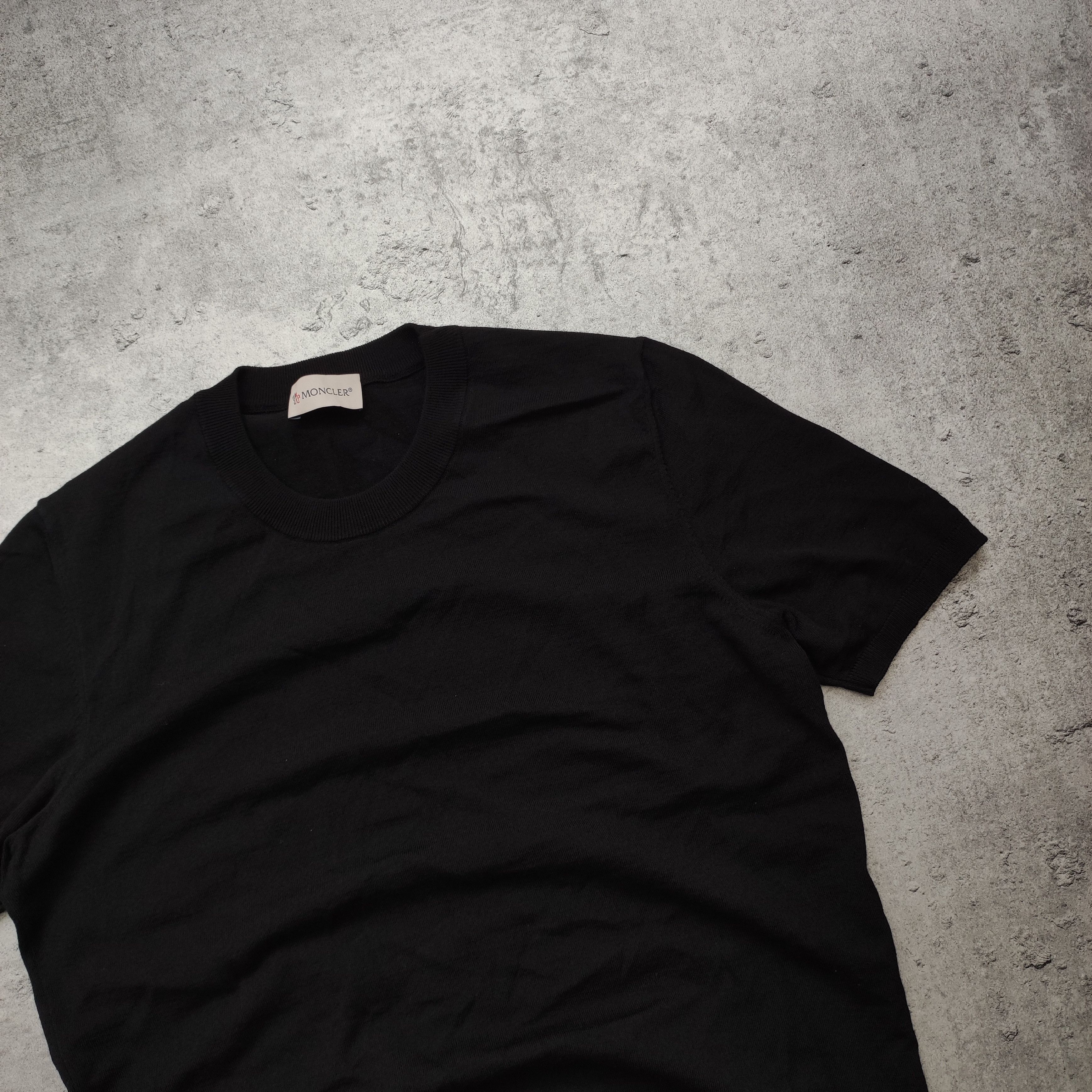 Moncler Moncler Paris Classic Basic no Logo Pique Black Blouse Size M / US 6-8 / IT 42-44 - 3 Thumbnail