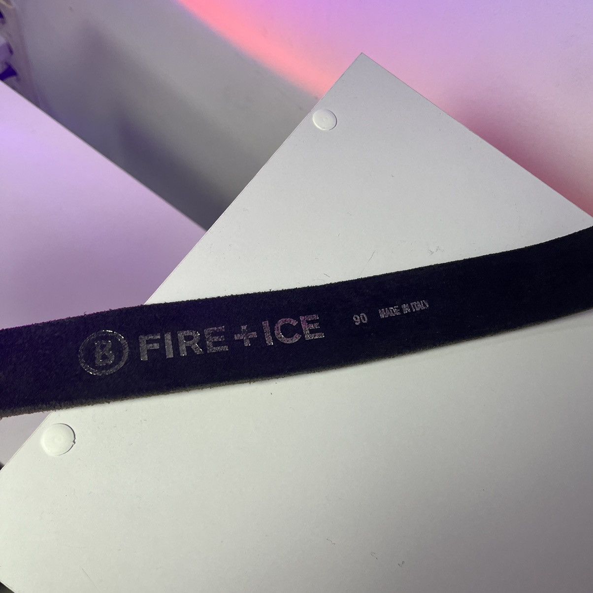 Bogner × Leather VINTAGE Bogner Leather Fire+Ice Black Opium big buckle Belt Size ONE SIZE - 7 Thumbnail