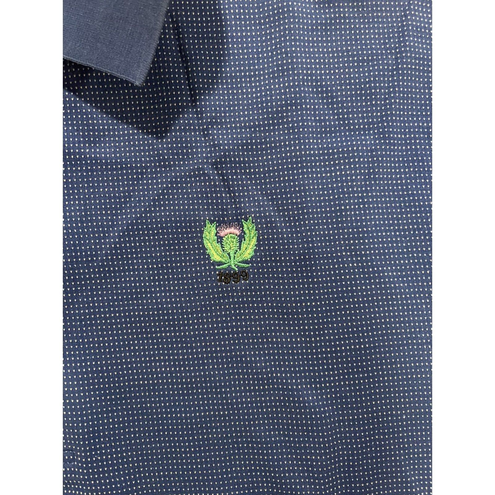 Peter Millar VINTAGE Peter Millar Summer Comfort Polo Button Shirt GARDEN CITY GOLF CLUB L Blue Striped Short Sleeve Embroidered Logo Mens Polo Shirt Size US L / EU 52-54 / 3 - 6 Thumbnail