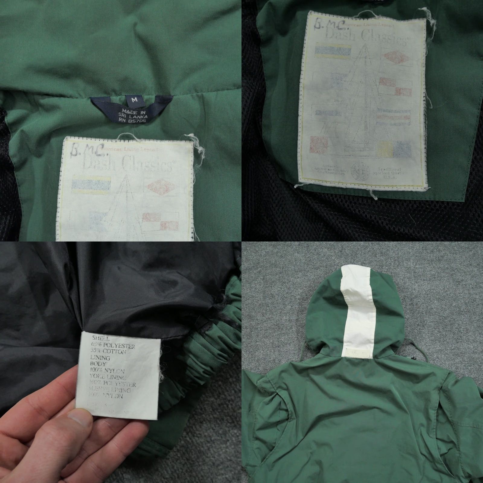 Vintage VINTAGE American Living Legend Jacket Mens M Green 90s Sailing Hooded Mid-Length Zip Snap Casual Basic Lined Size US M / EU 48-50 / 2 - 9 Thumbnail
