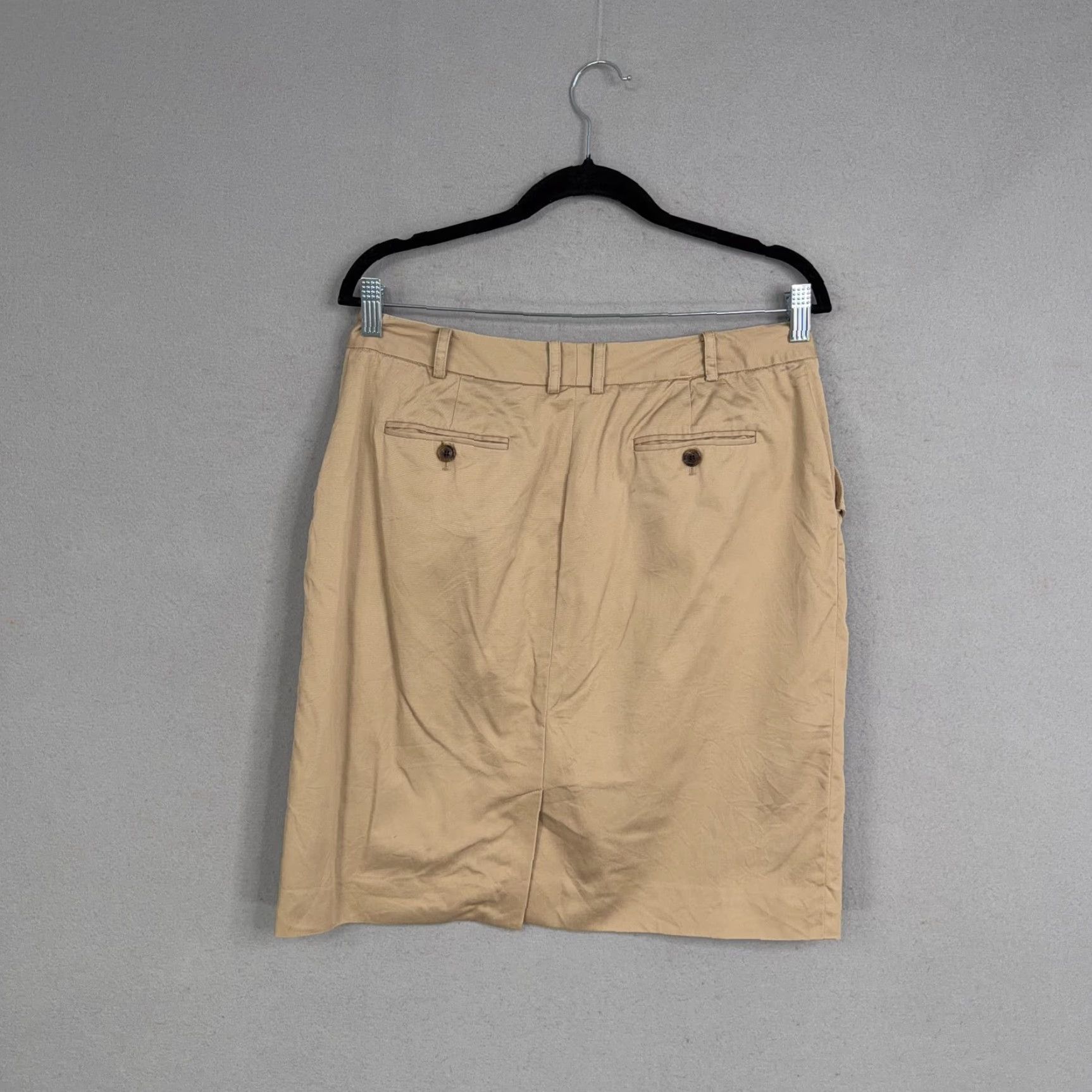 Brooks Brothers Brooks Brothers Skirt Womens 10 Beige Twill Lined Pockets Pencil Career Workwear Size 32" / US 10 / IT 46 - 4 Thumbnail