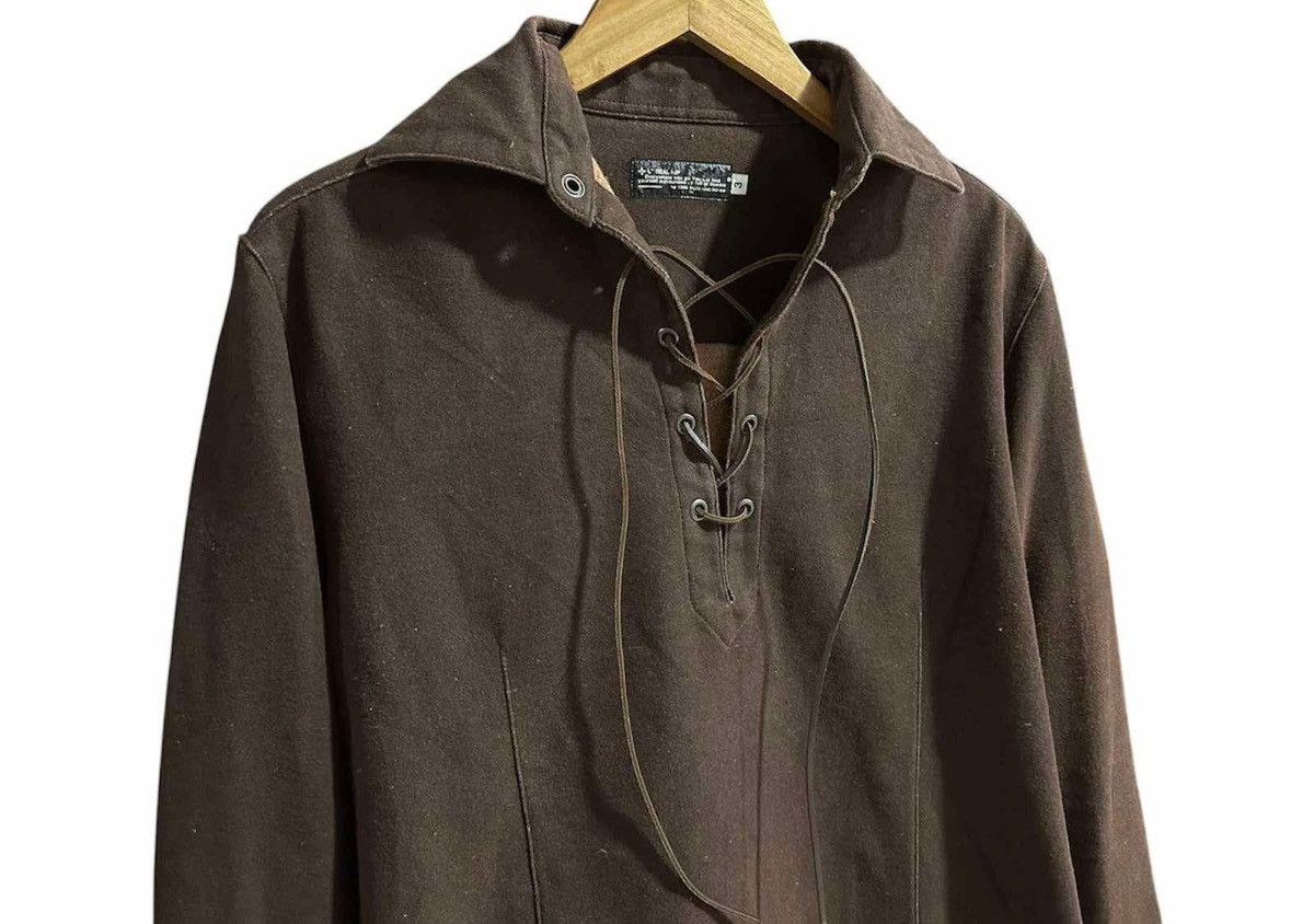 5351 POUR LES HOMMES × Japanese Brand × L7 Real Hip 🔥Y2K Archived L7 Real Hip Laces Up Leather Long Sleeve Shirt Size US L / EU 52-54 / 3 - 6 Thumbnail